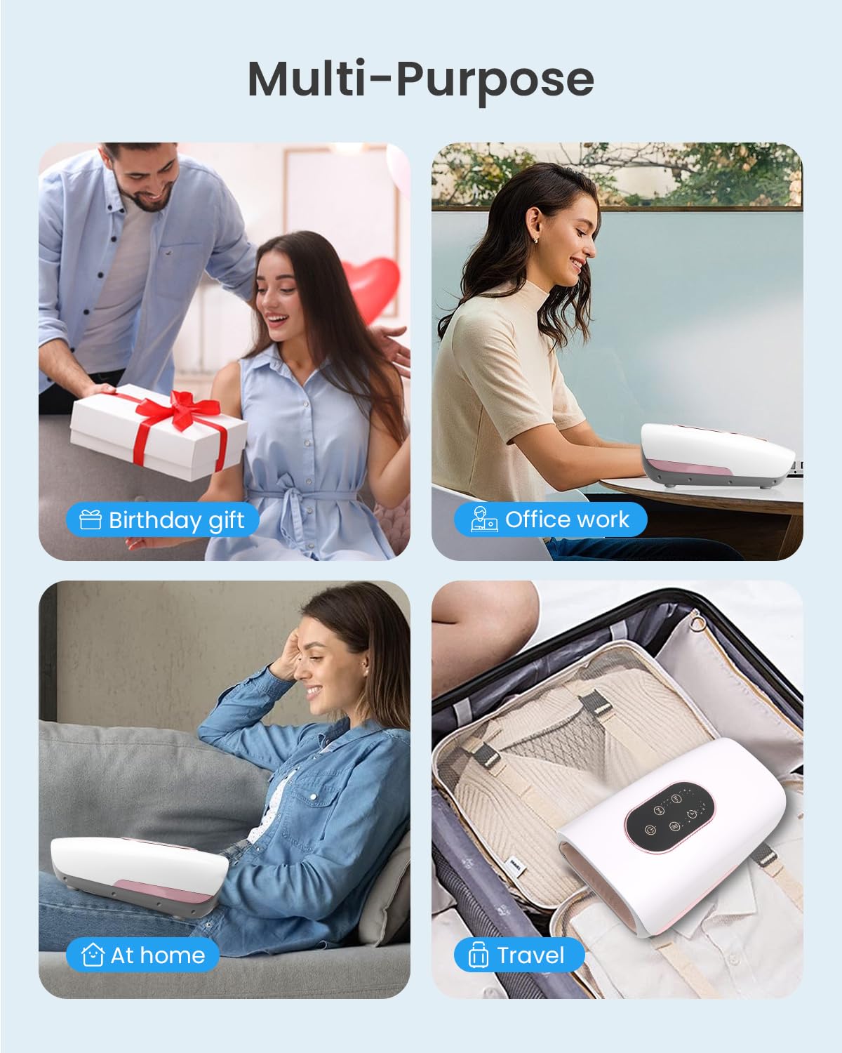 NOWWISH Hand Massager with Heat and Compression for Arthritis and Carpal Tunnel Pain