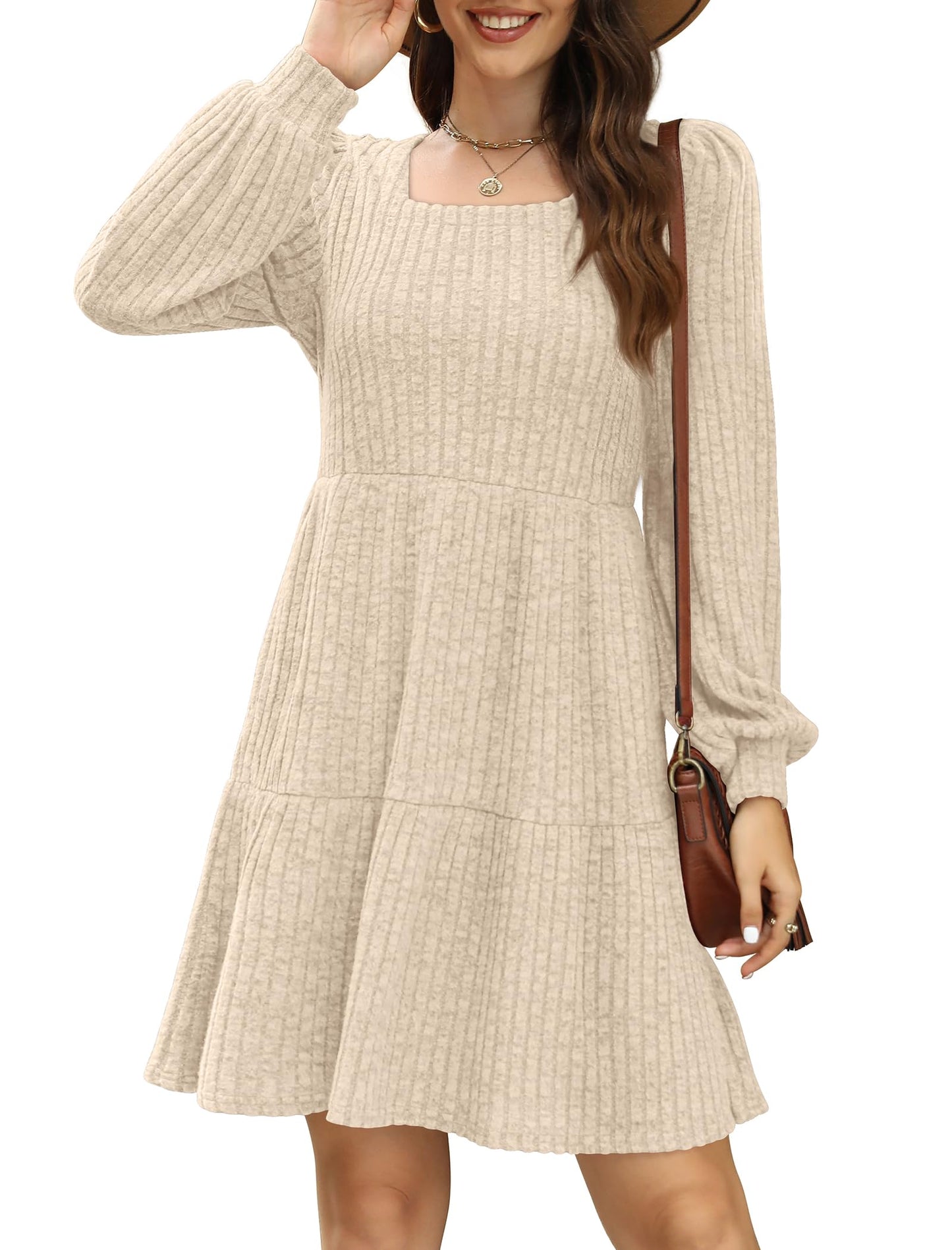 Casual Babydoll Sweater Dress