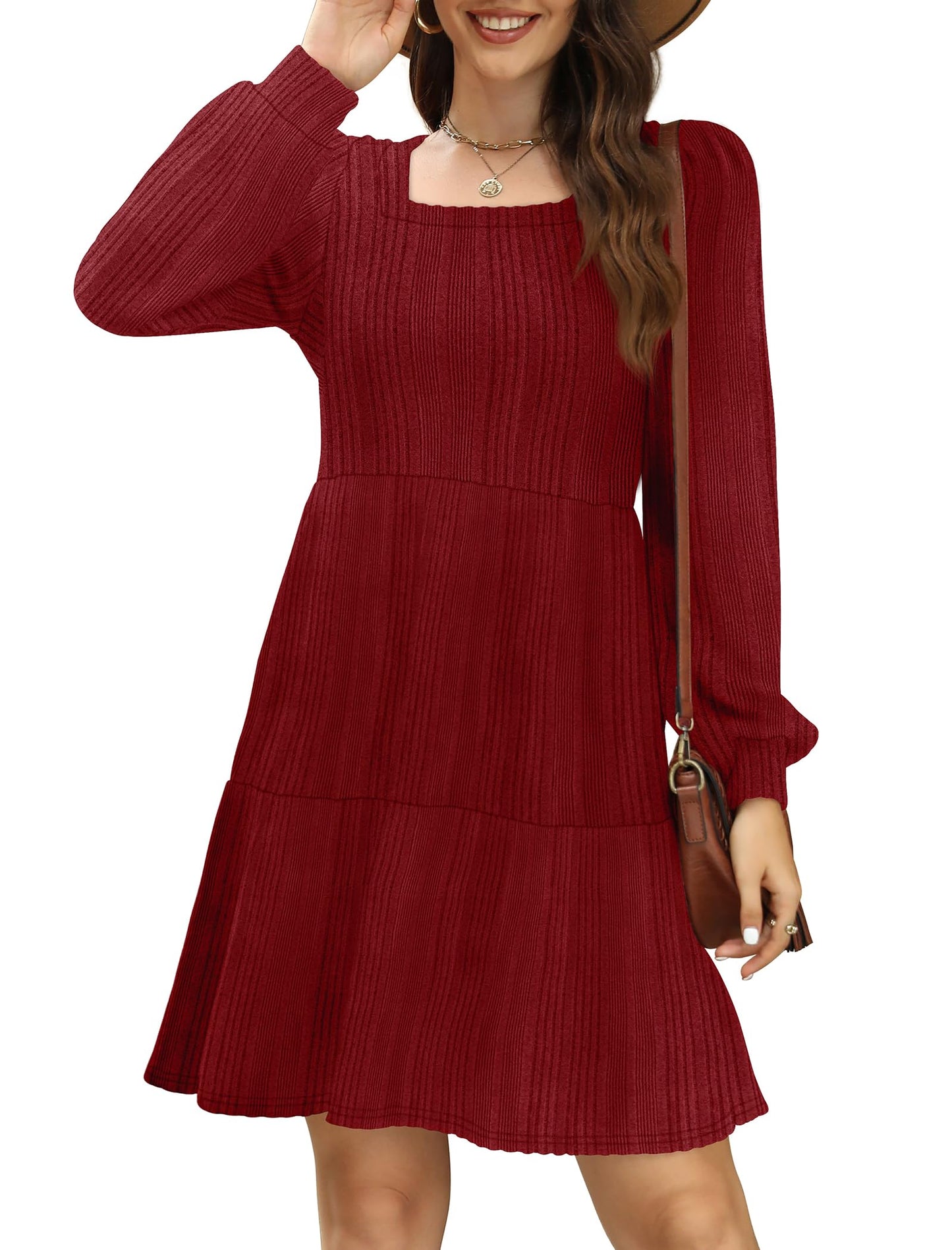 Casual Babydoll Sweater Dress
