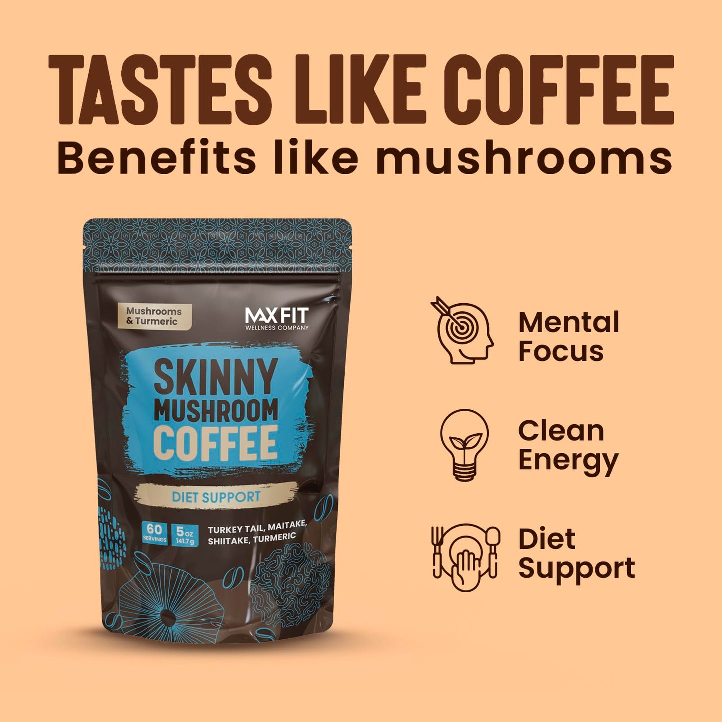 Mushroom Coffee Organic (60 Servings)