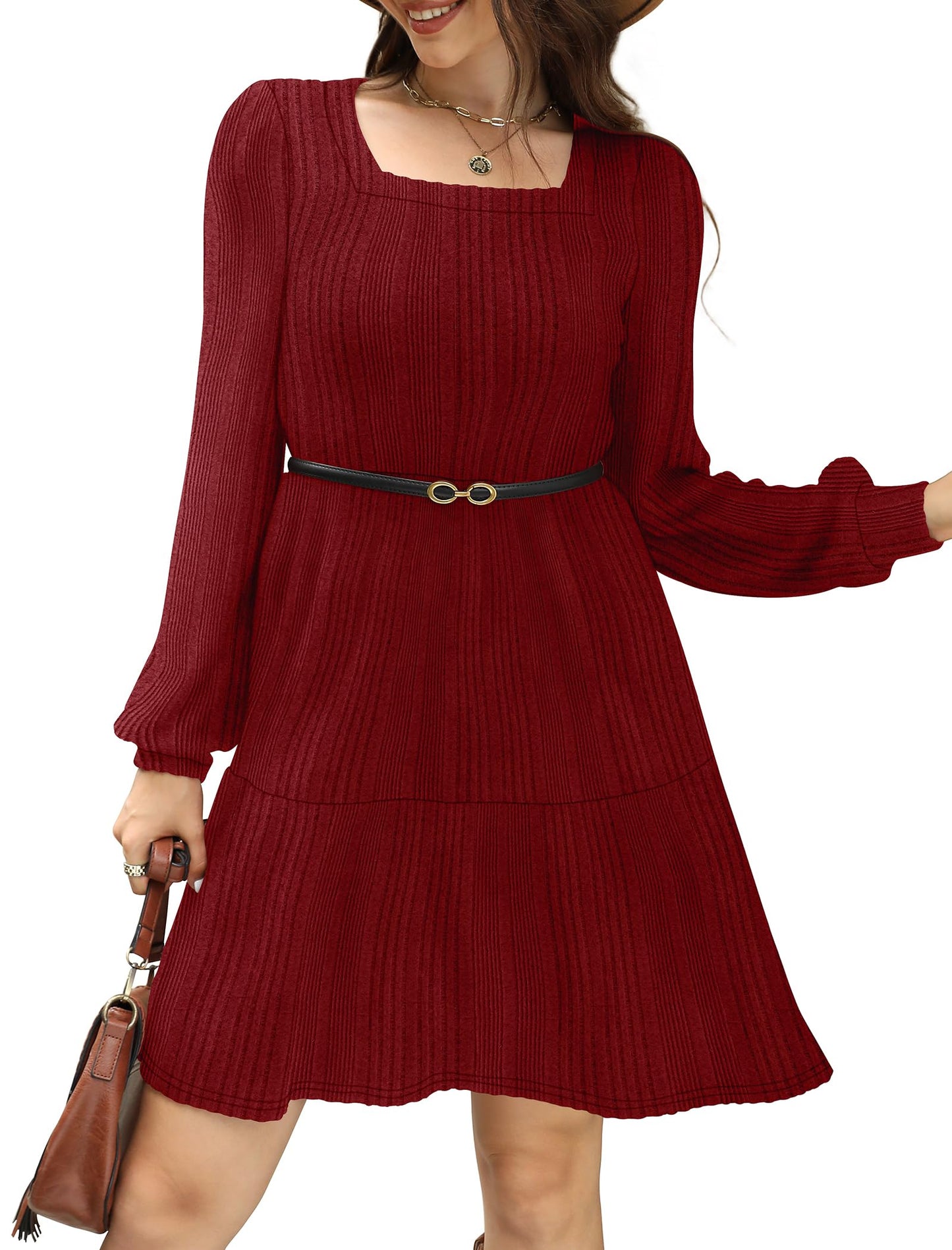 Casual Babydoll Sweater Dress