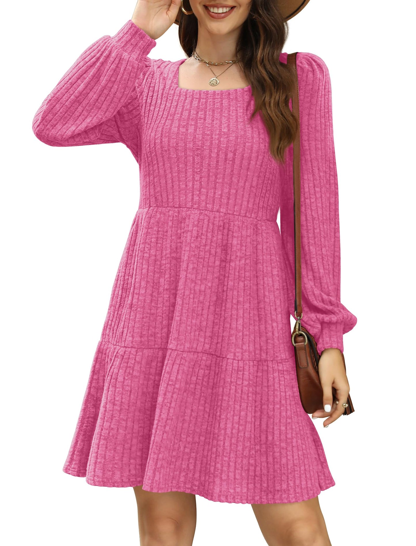Casual Babydoll Sweater Dress