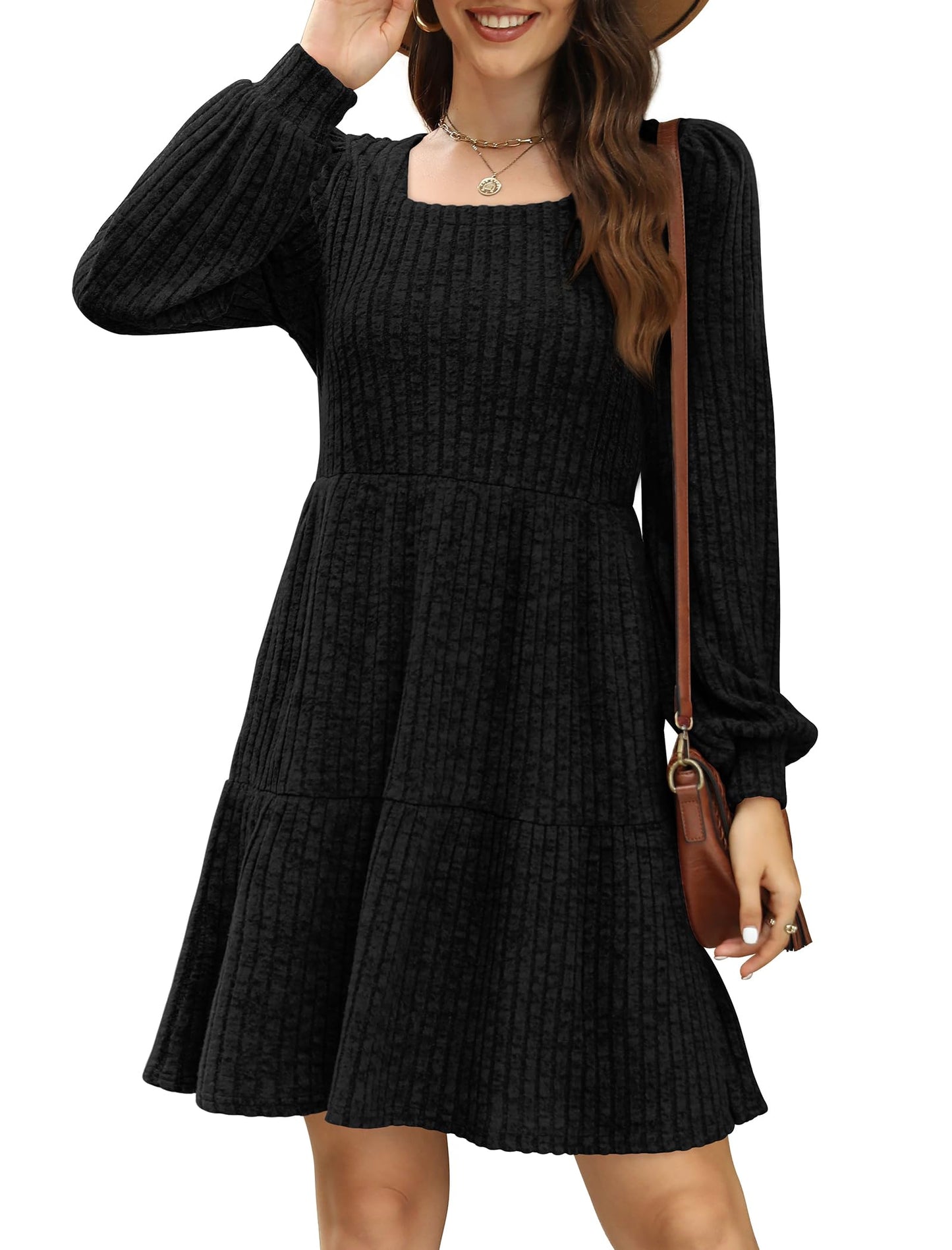 Casual Babydoll Sweater Dress
