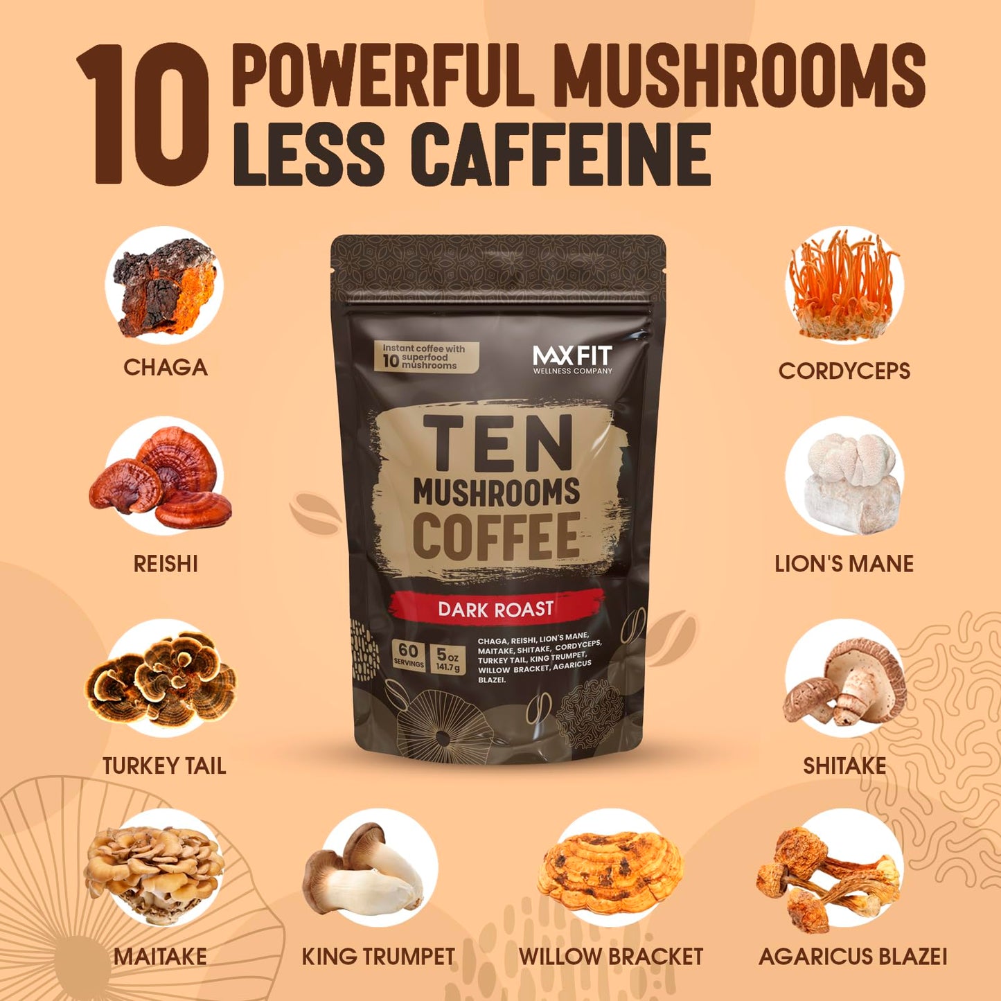 Mushroom Coffee Organic (60 Servings)