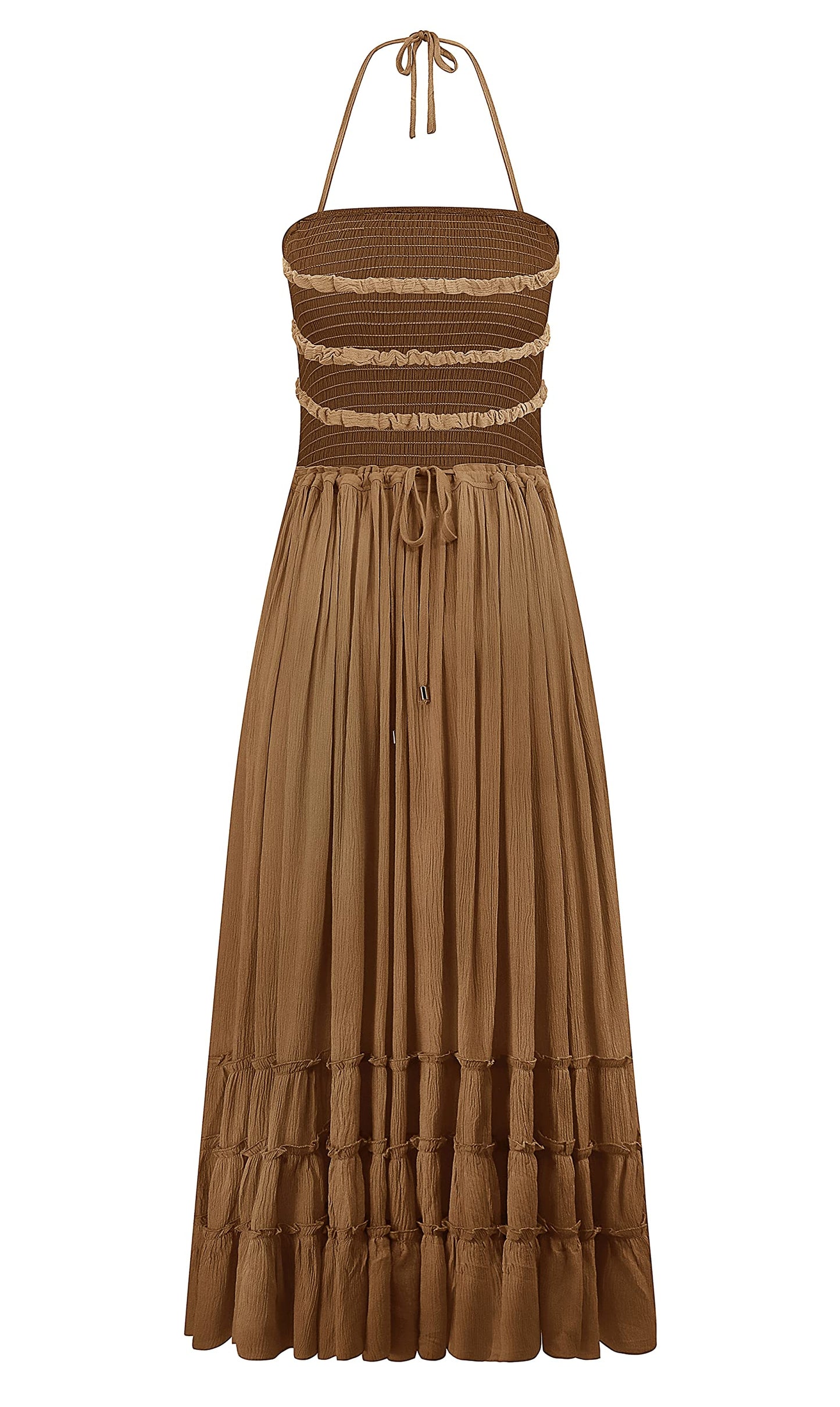 R.Vivimos Womens Summer Boho Sexy Backless Long Dresses