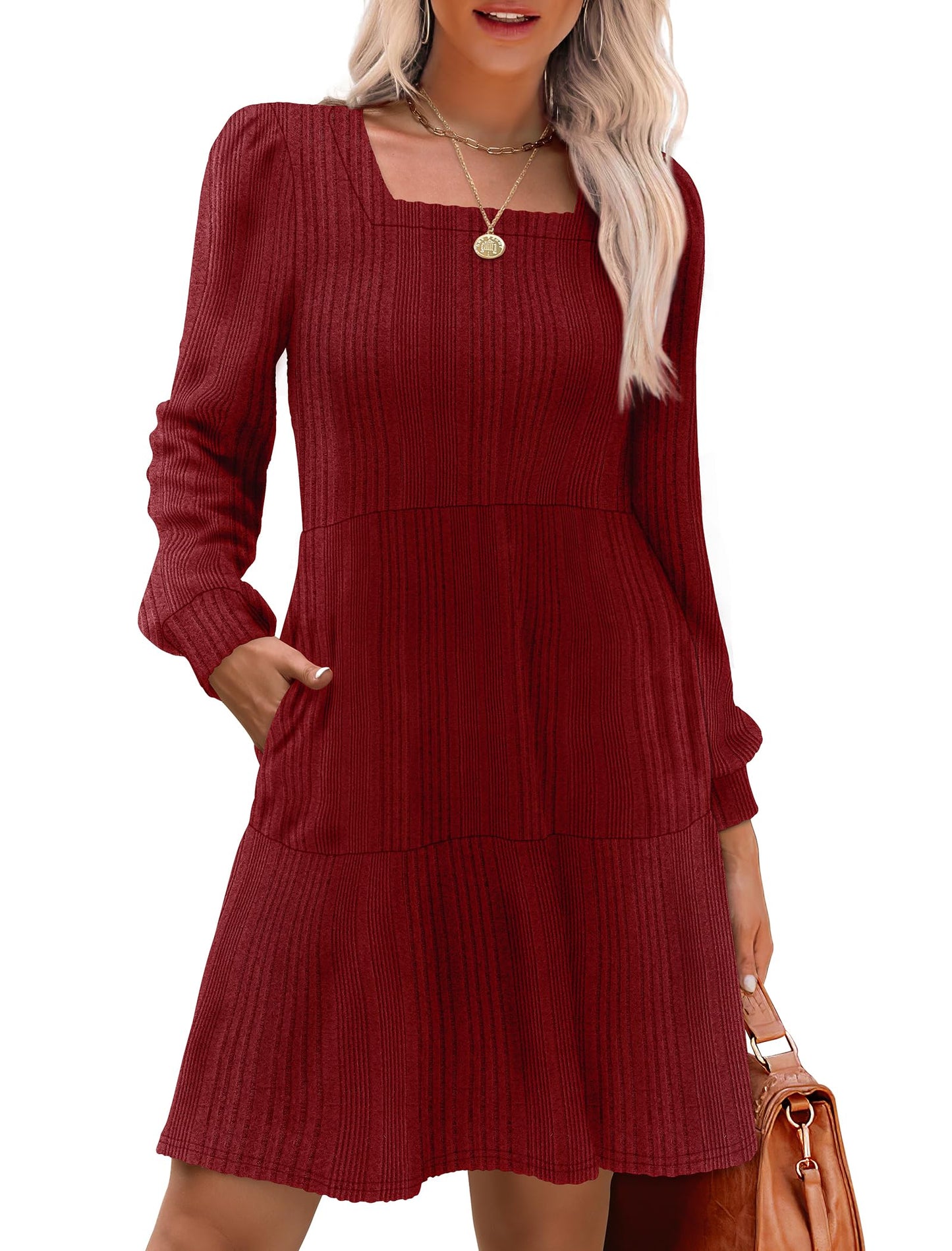 Casual Babydoll Sweater Dress