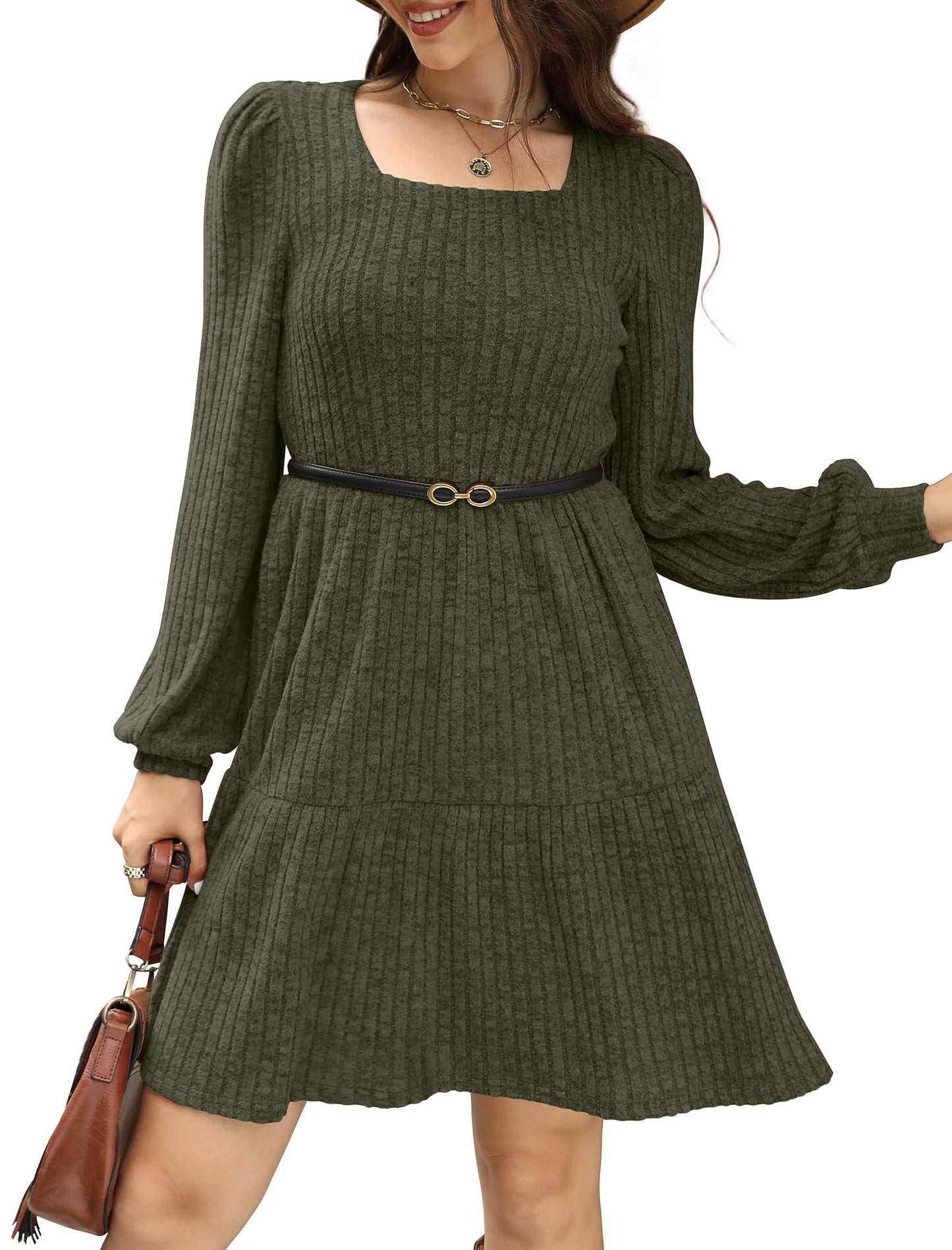 Casual Babydoll Sweater Dress