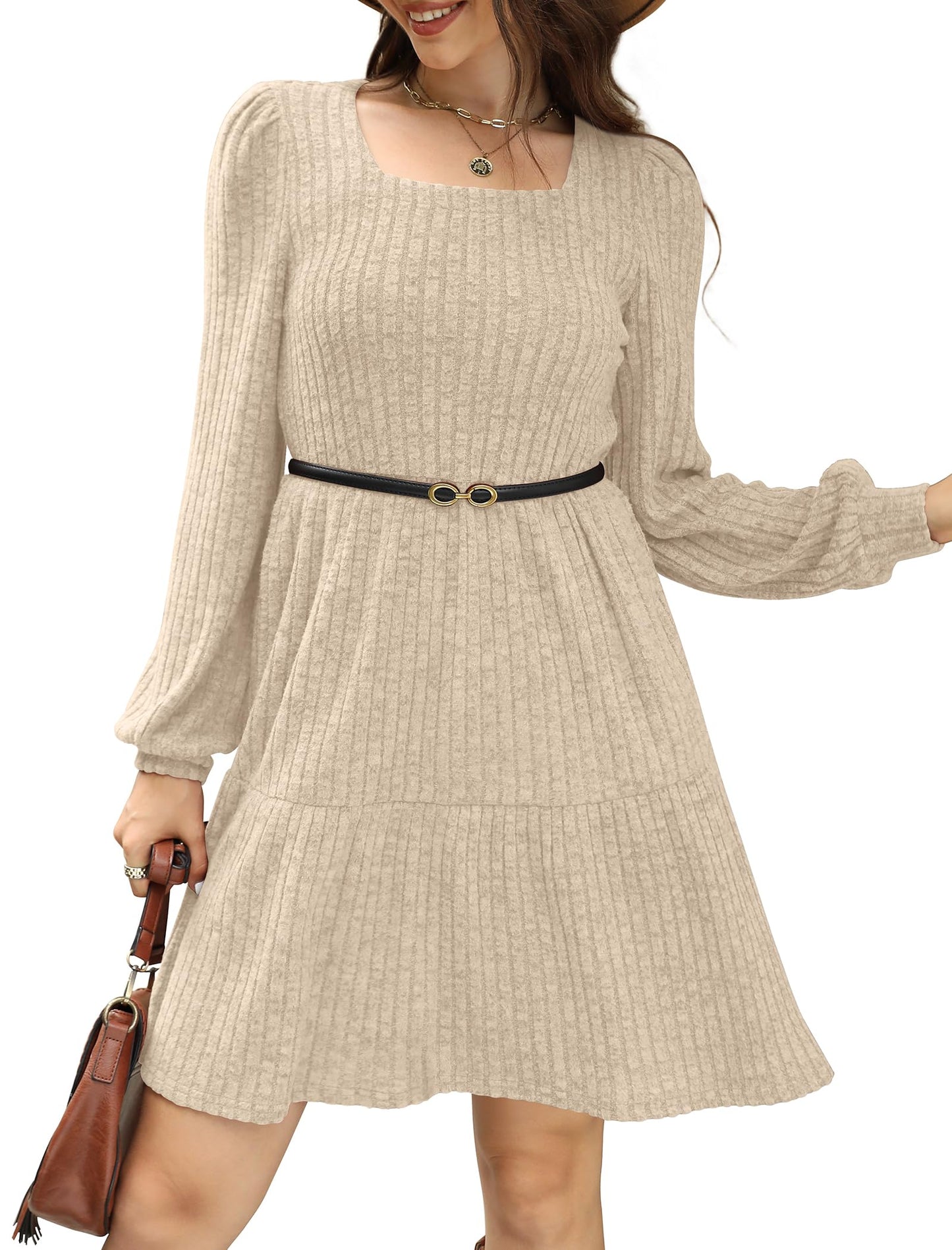 Casual Babydoll Sweater Dress