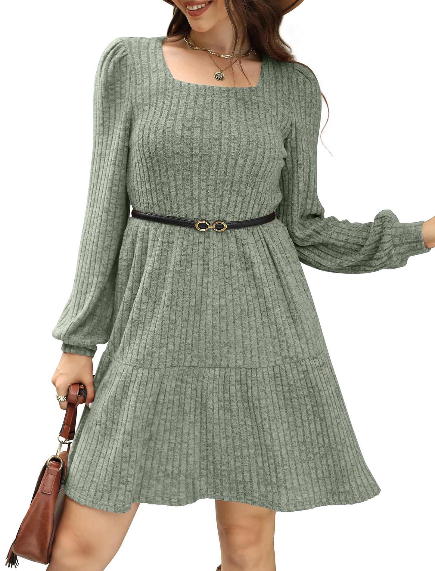 Casual Babydoll Sweater Dress