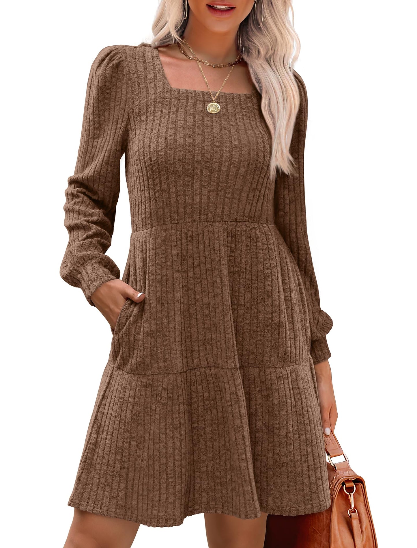 Casual Babydoll Sweater Dress