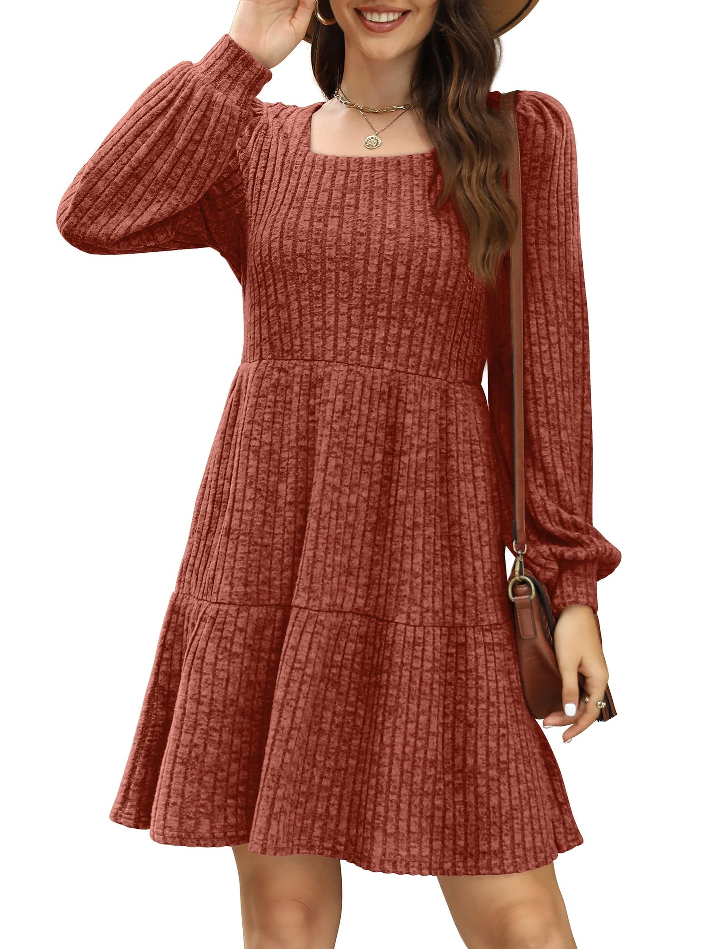 Casual Babydoll Sweater Dress