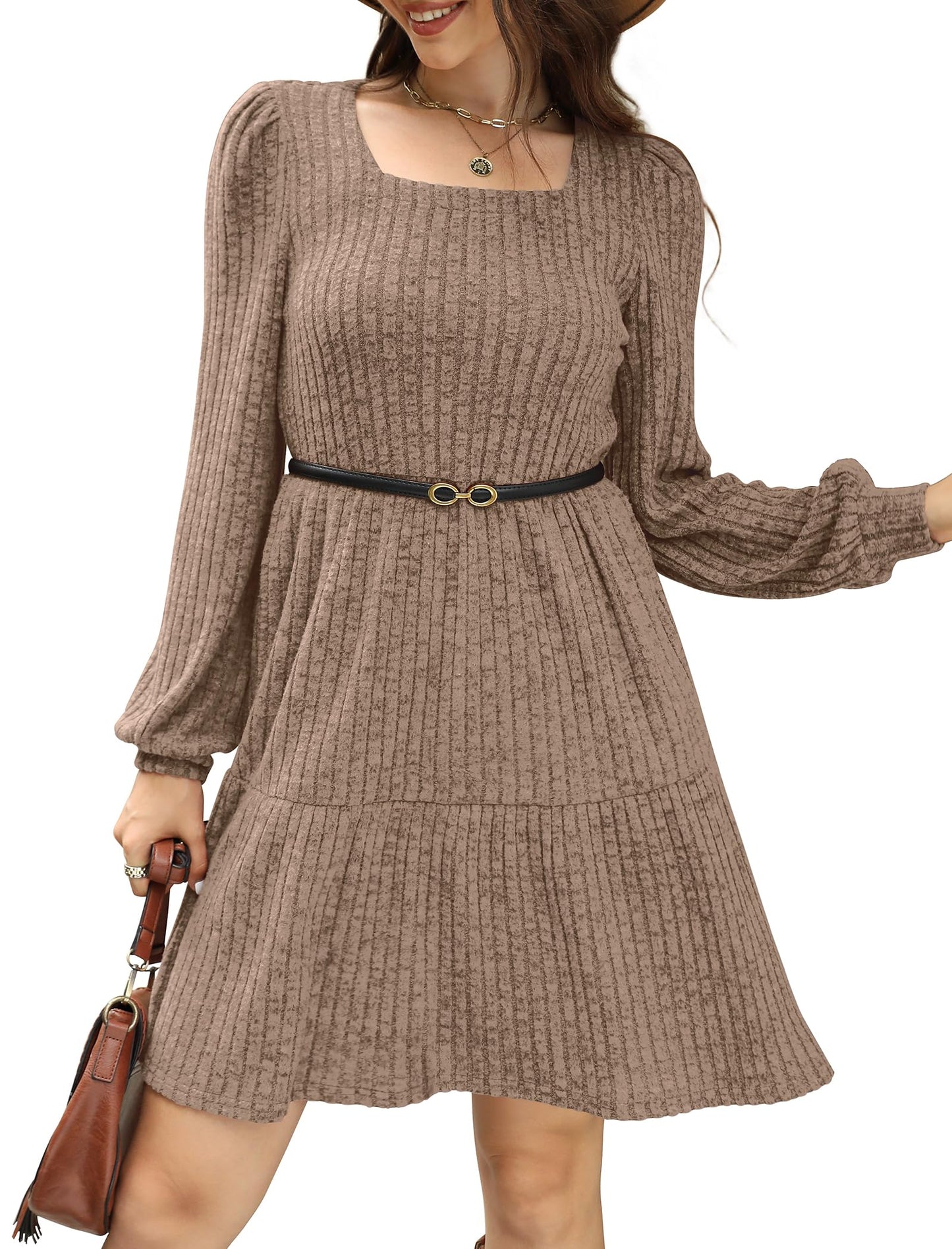 Casual Babydoll Sweater Dress