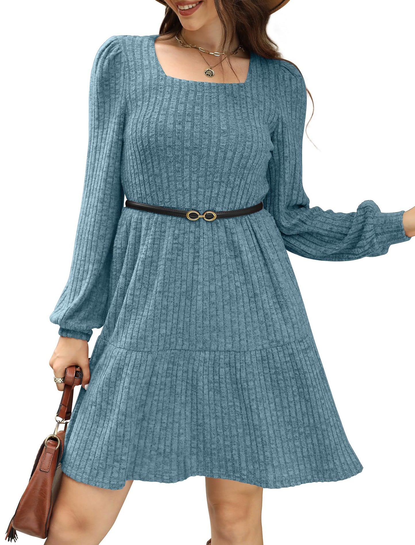 Casual Babydoll Sweater Dress