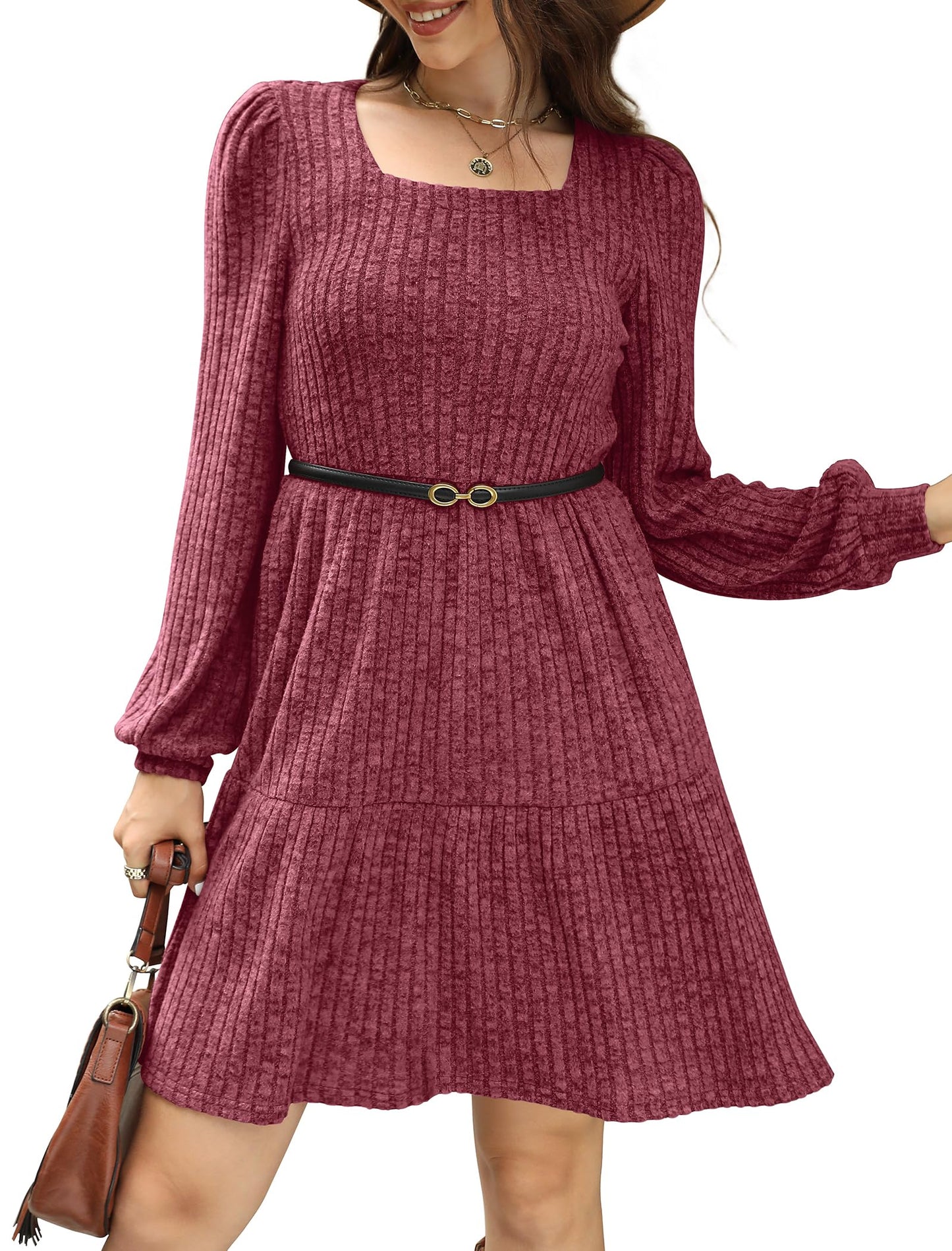 Casual Babydoll Sweater Dress