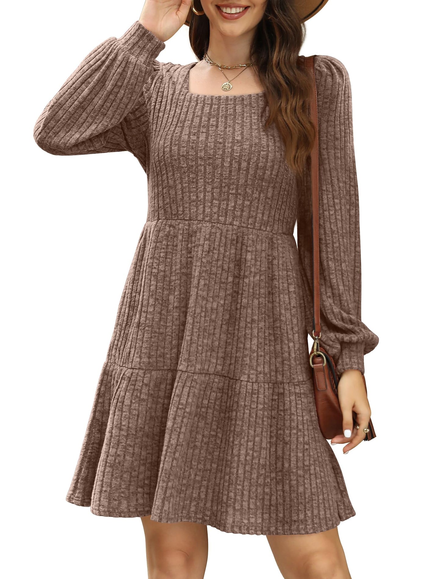 Casual Babydoll Sweater Dress