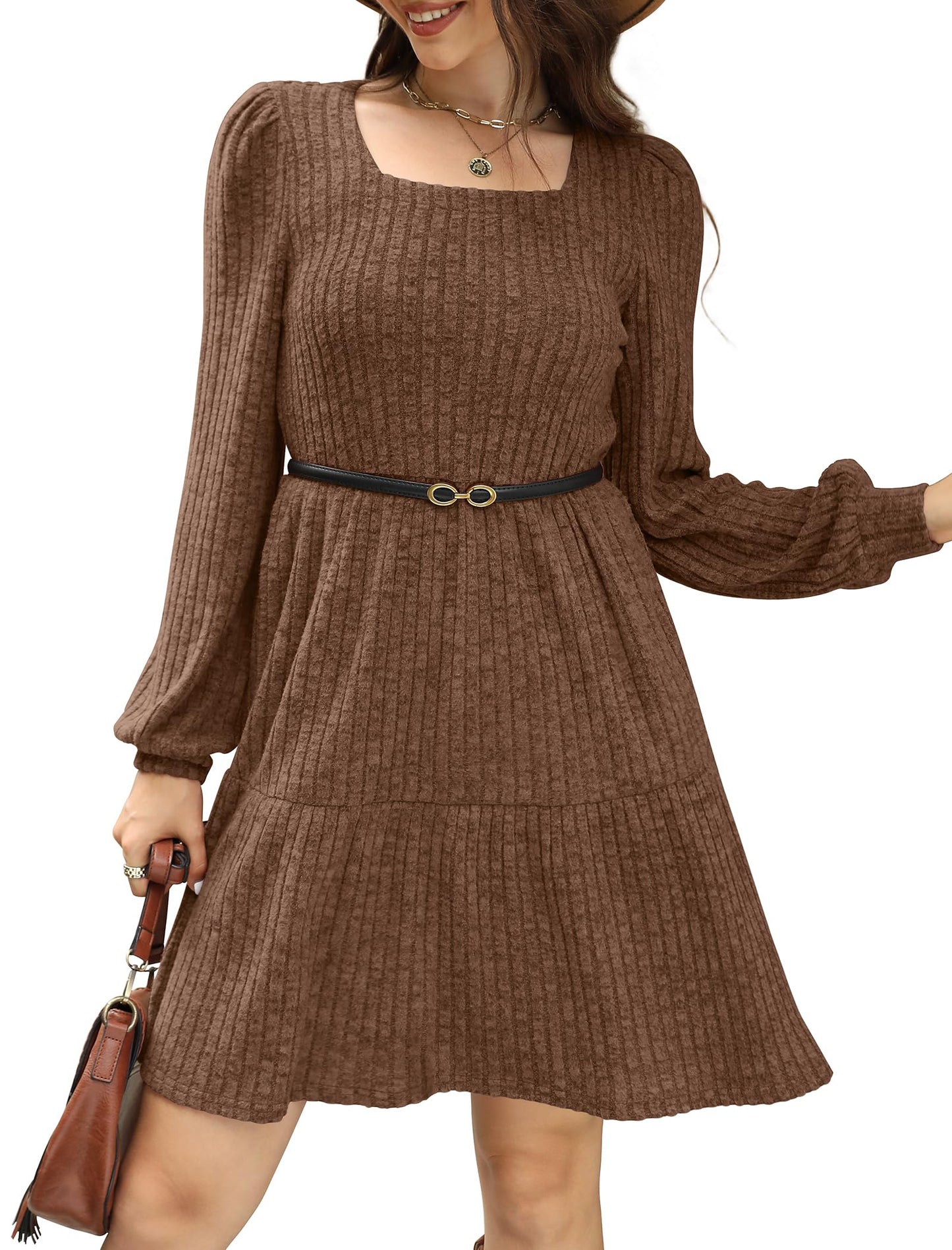 Casual Babydoll Sweater Dress