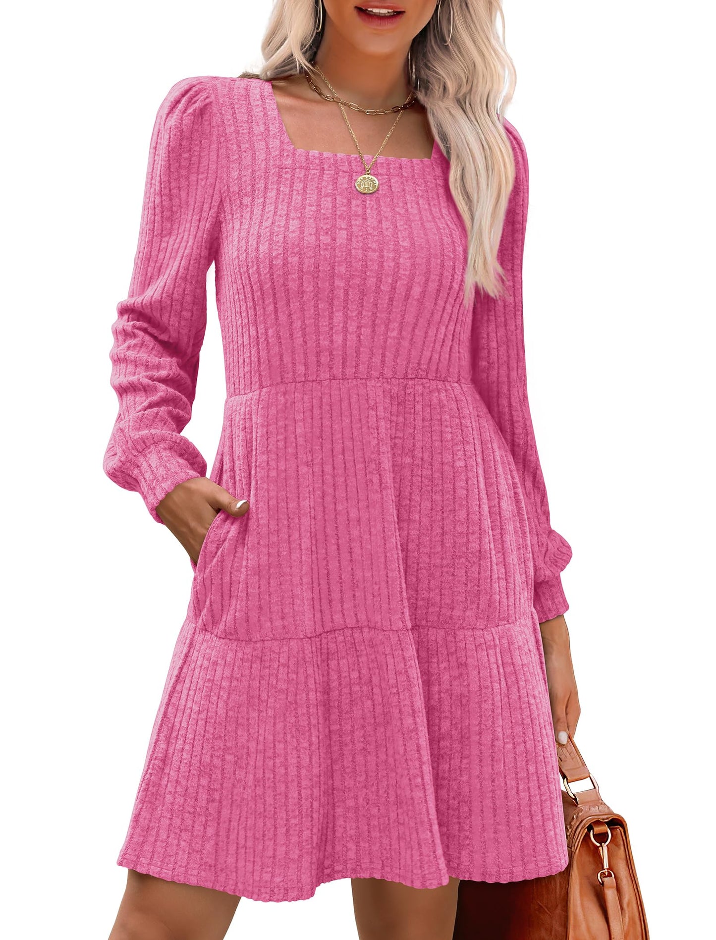 Casual Babydoll Sweater Dress