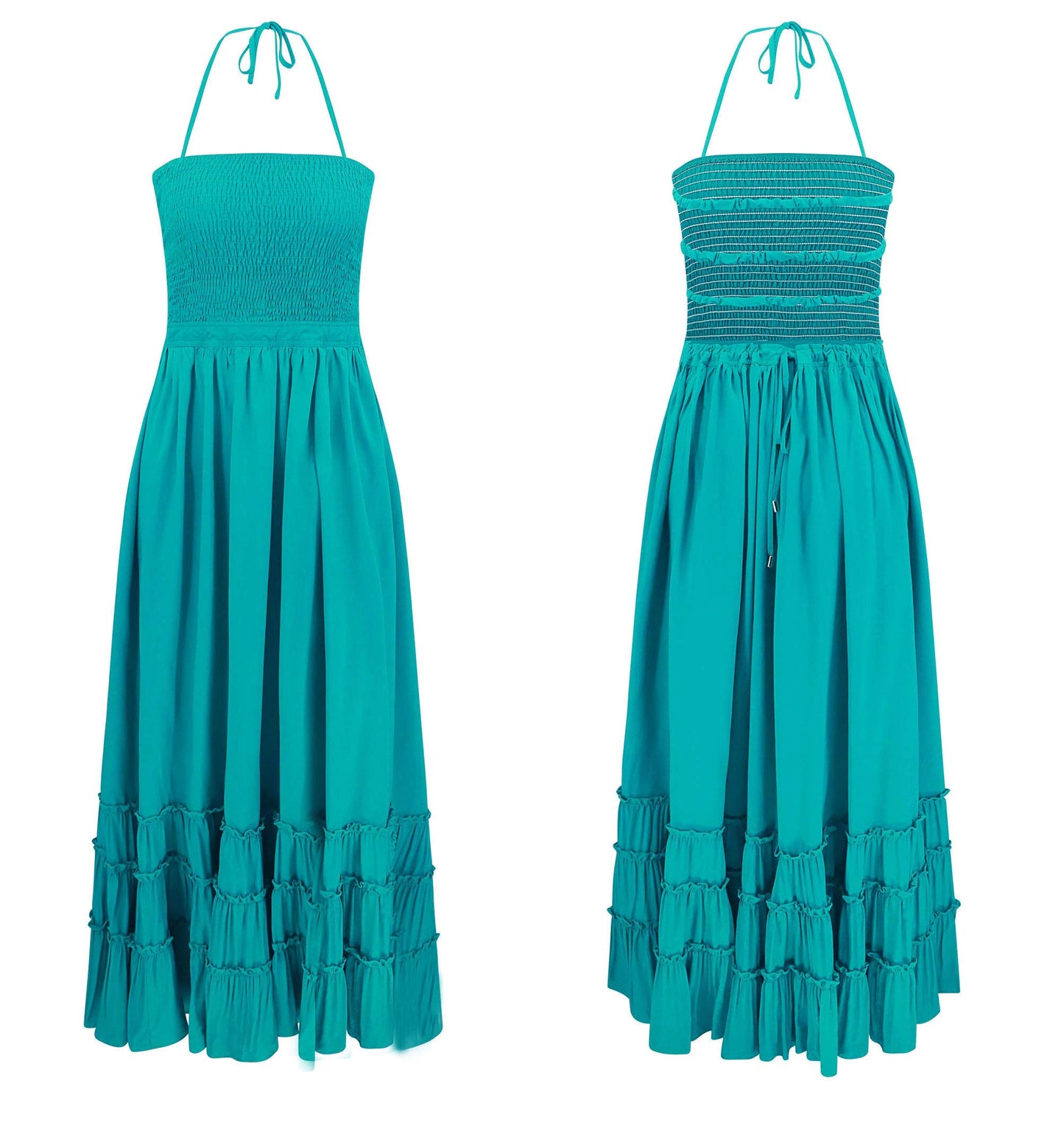 R.Vivimos Womens Summer Boho Sexy Backless Long Dresses