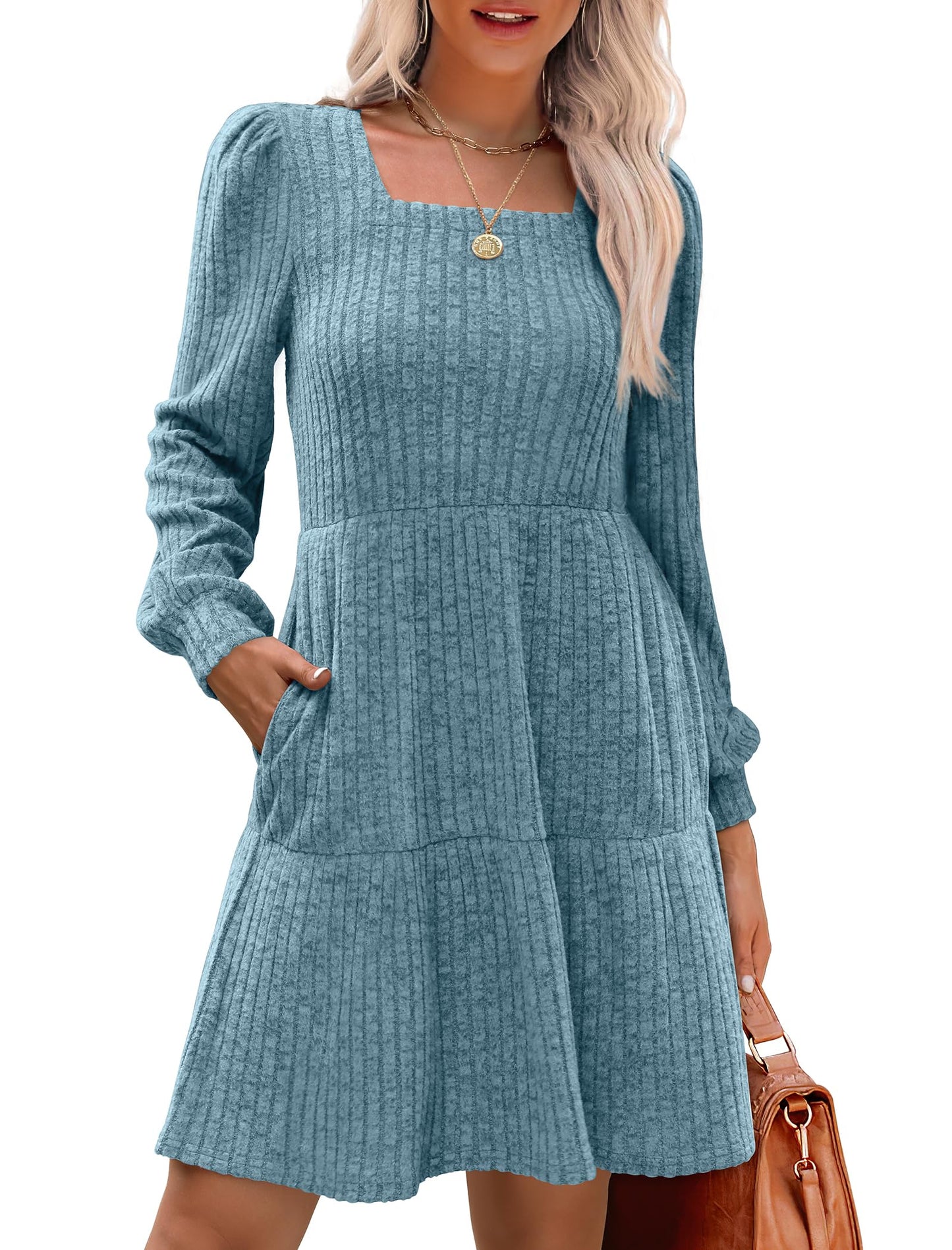 Casual Babydoll Sweater Dress