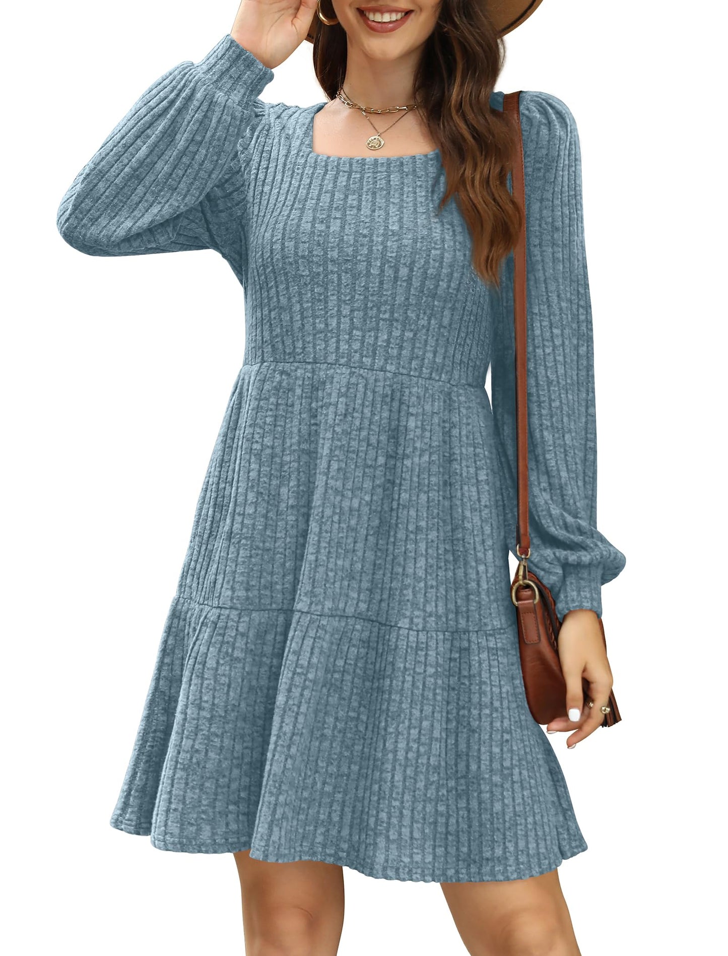 Casual Babydoll Sweater Dress