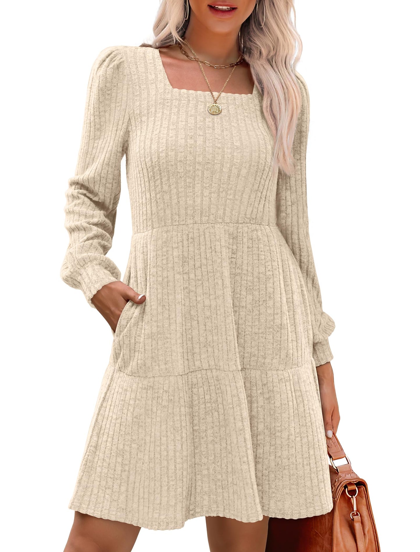 Casual Babydoll Sweater Dress