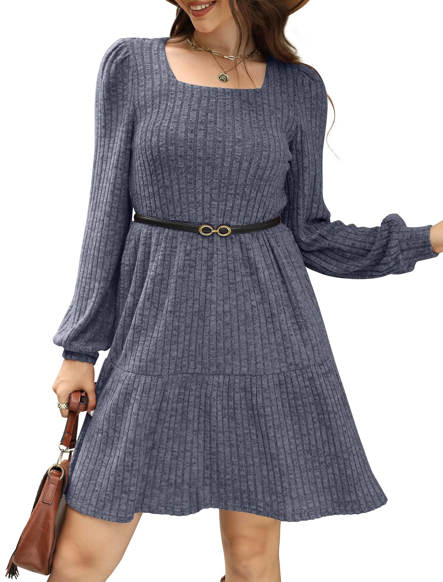 Casual Babydoll Sweater Dress