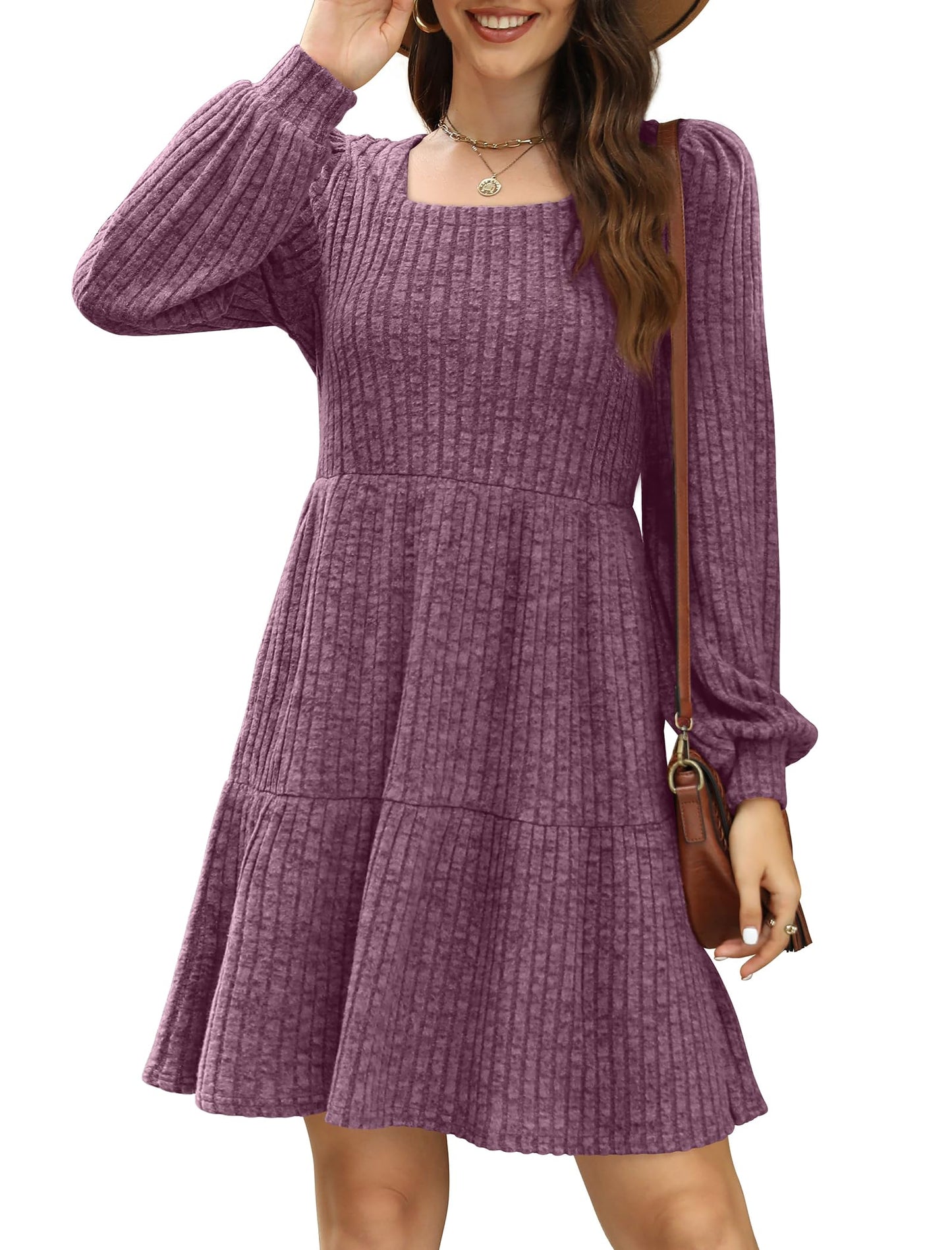 Casual Babydoll Sweater Dress