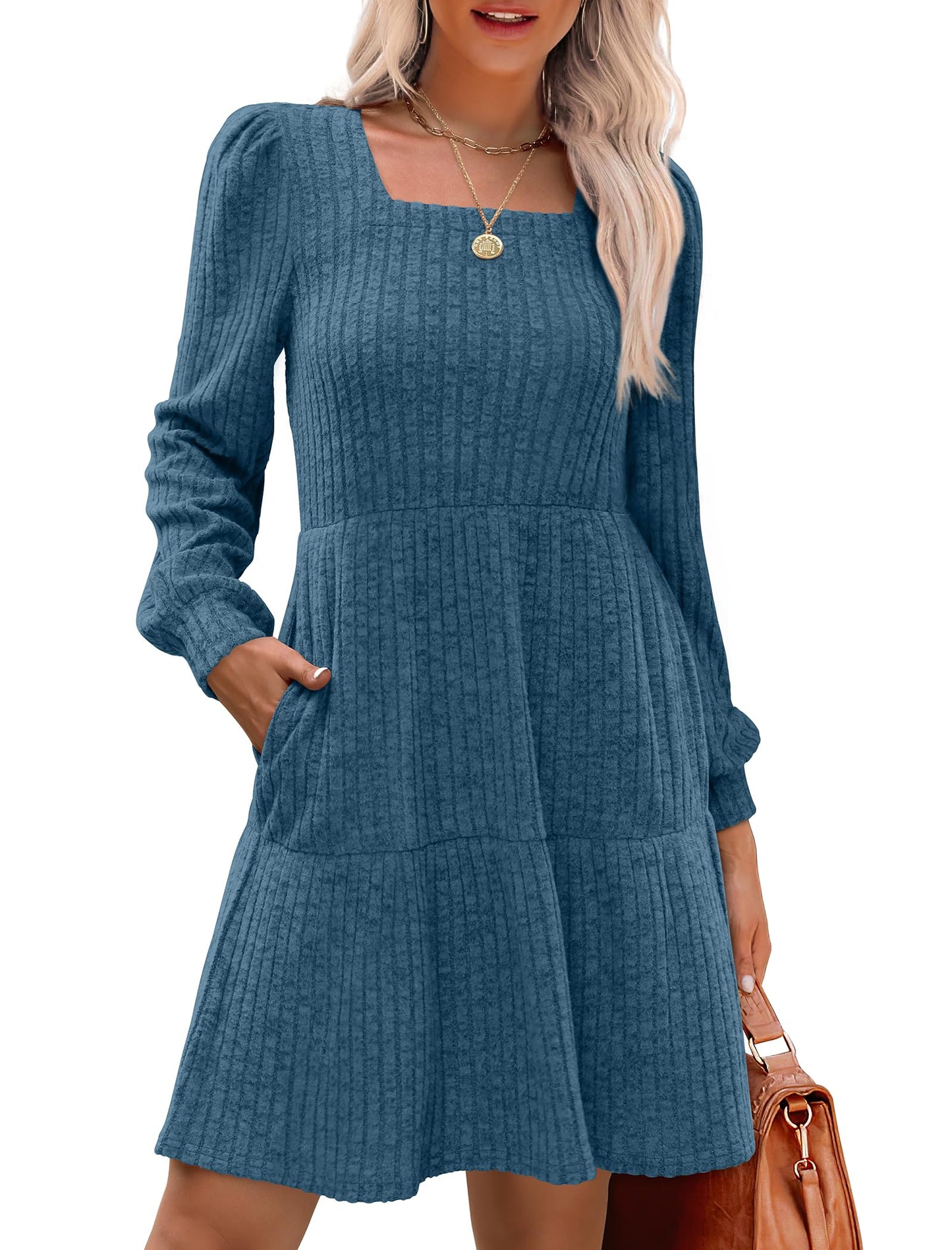 Casual Babydoll Sweater Dress