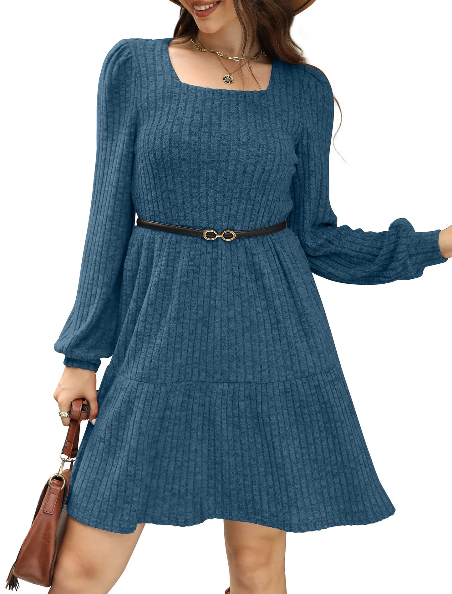 Casual Babydoll Sweater Dress