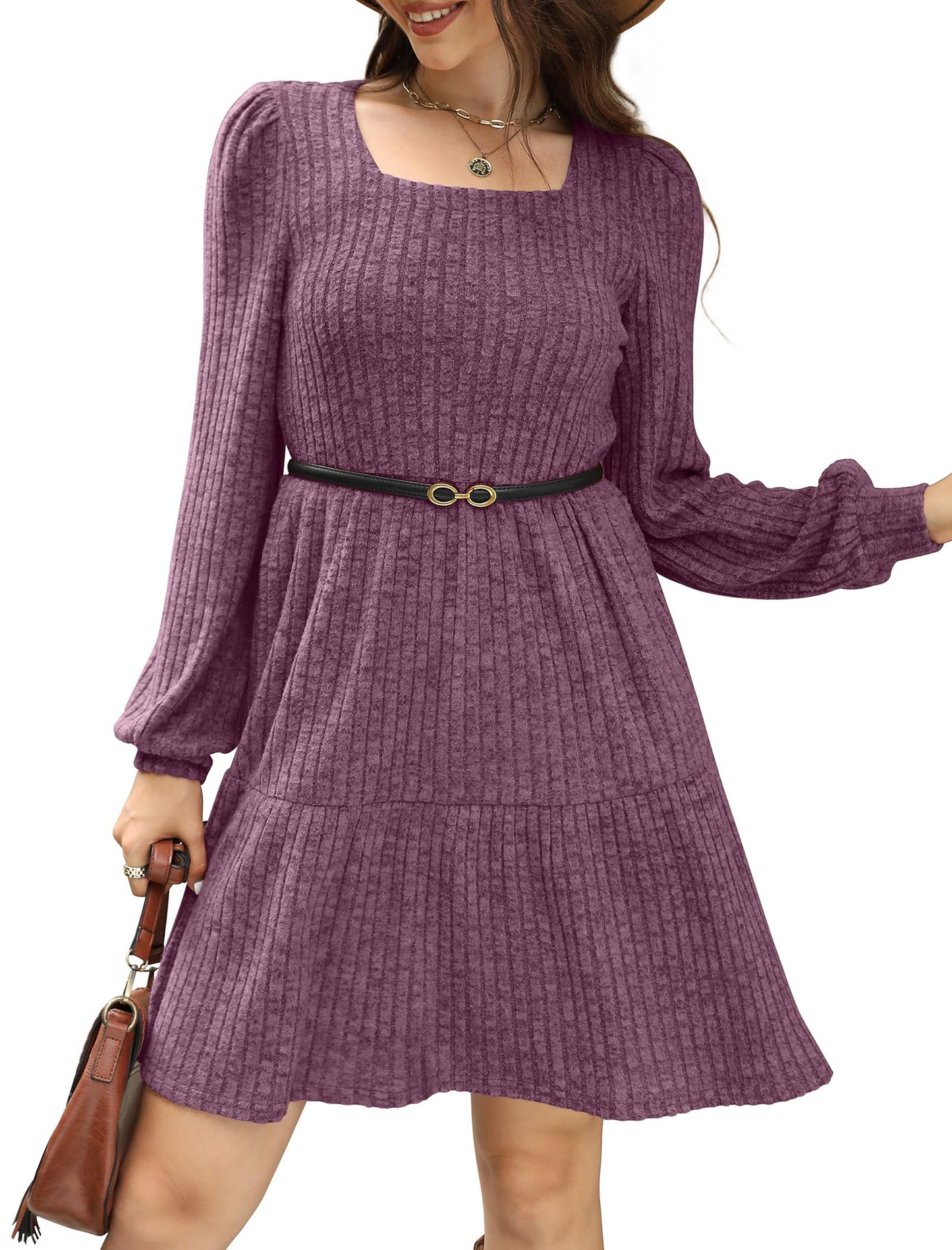 Casual Babydoll Sweater Dress