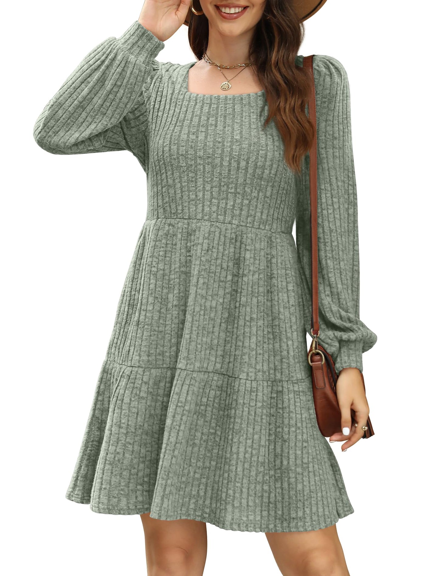 Casual Babydoll Sweater Dress
