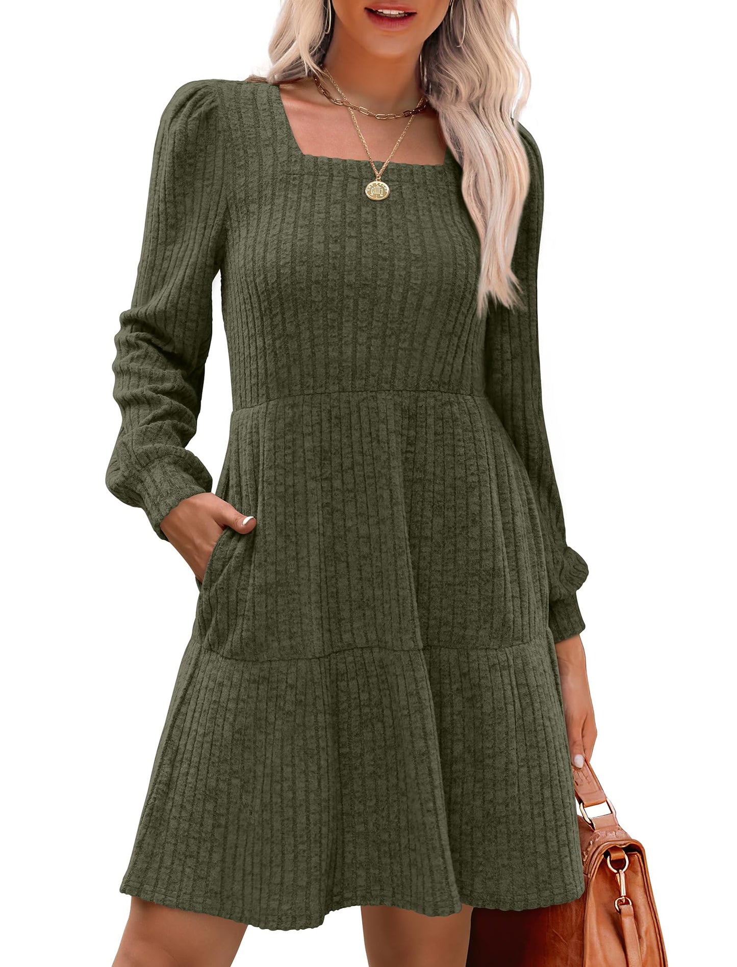 Casual Babydoll Sweater Dress