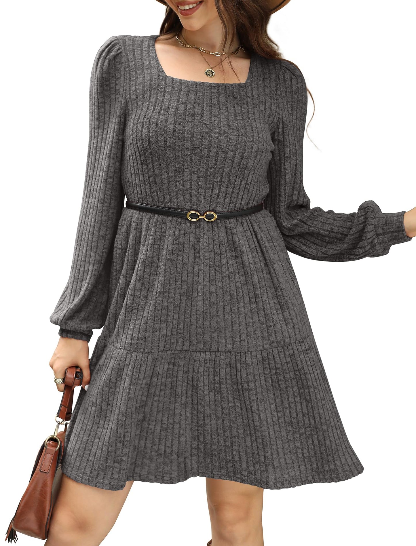 Casual Babydoll Sweater Dress