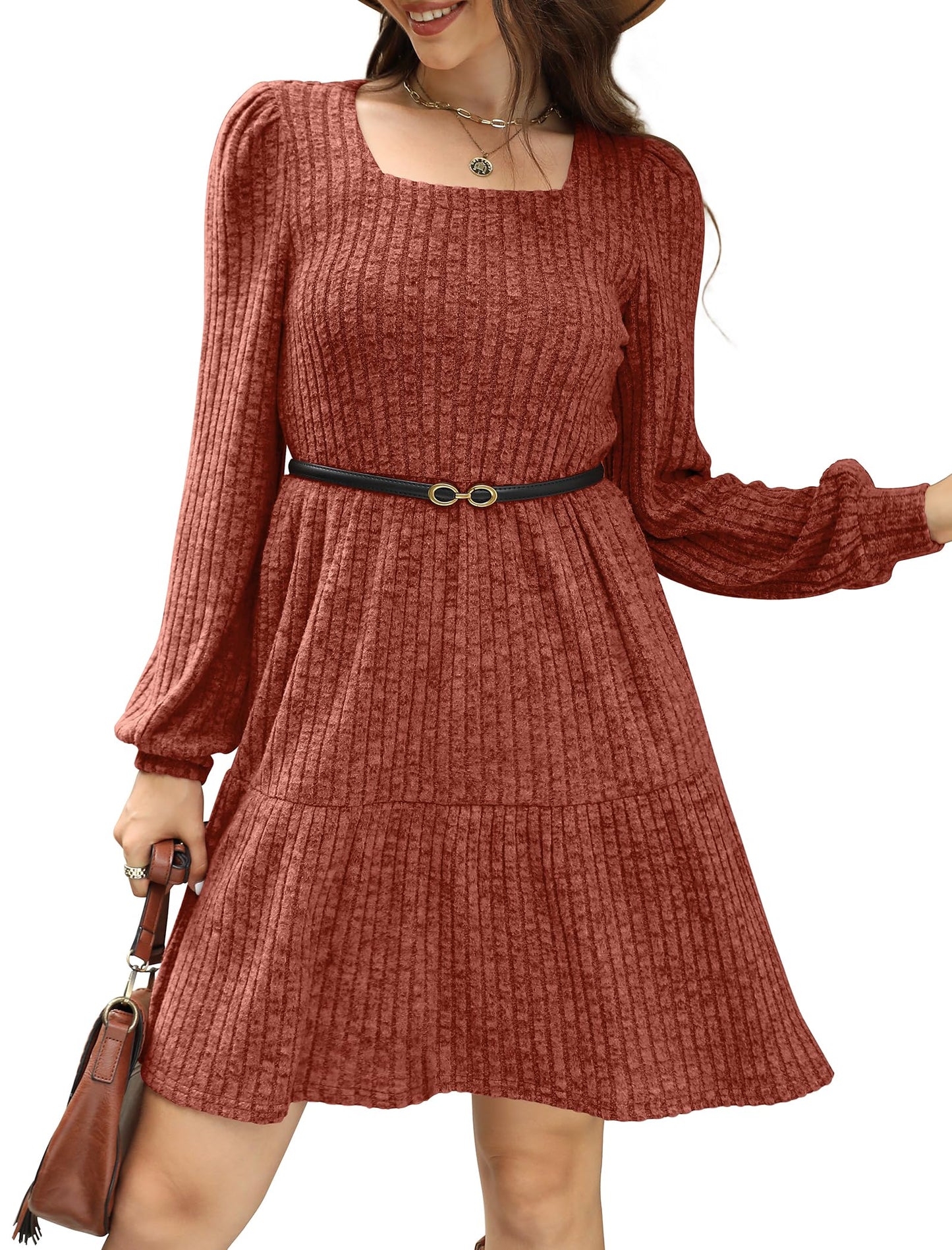 Casual Babydoll Sweater Dress