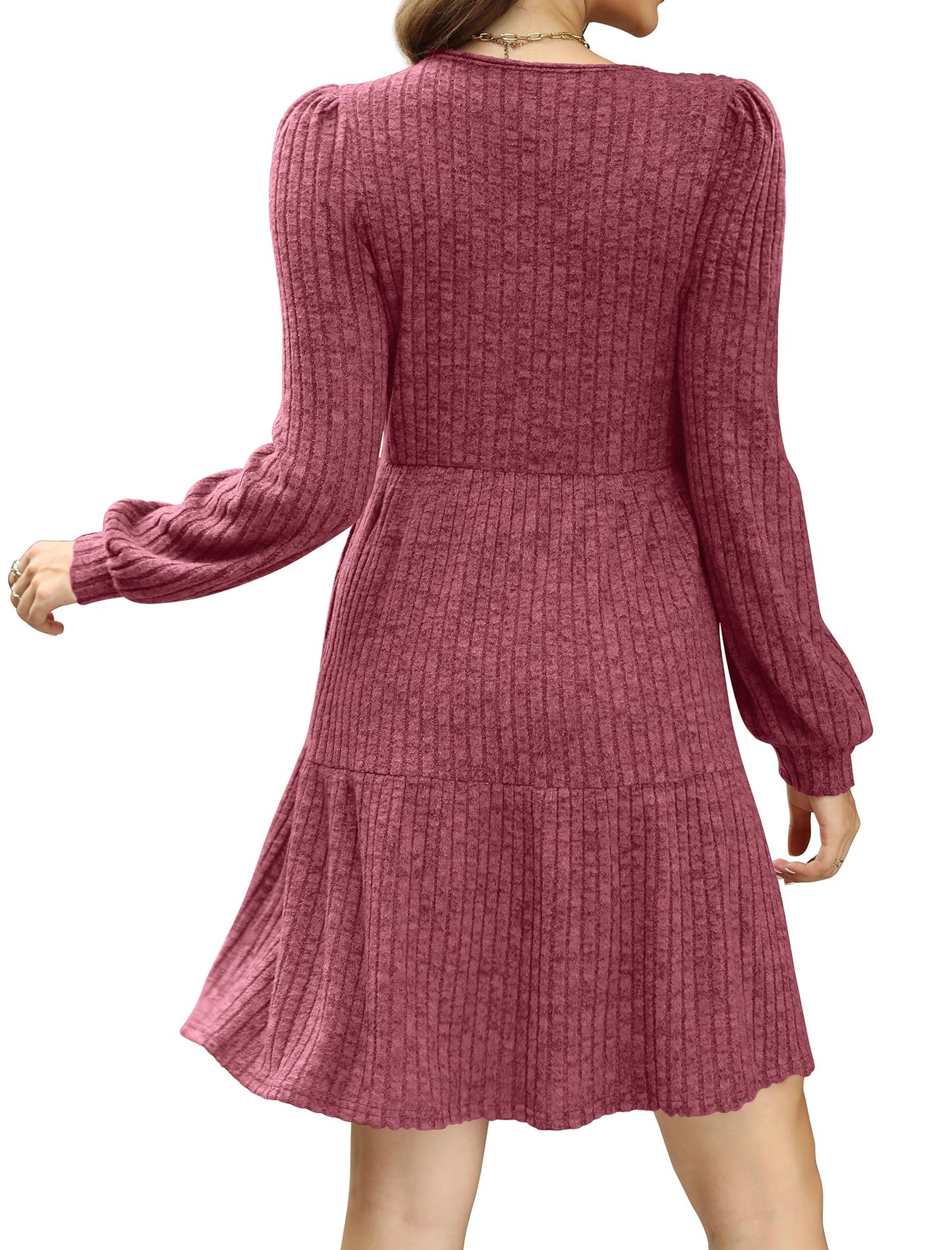 Casual Babydoll Sweater Dress