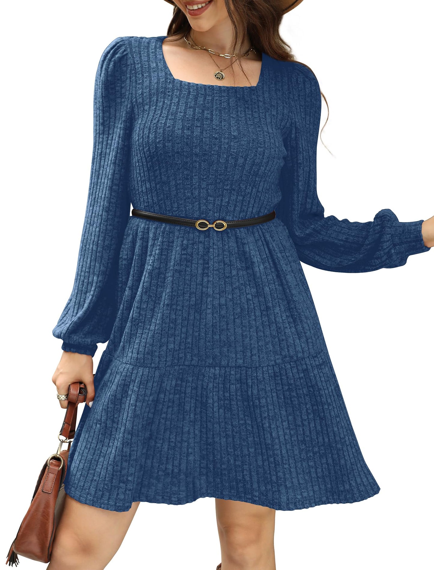 Casual Babydoll Sweater Dress