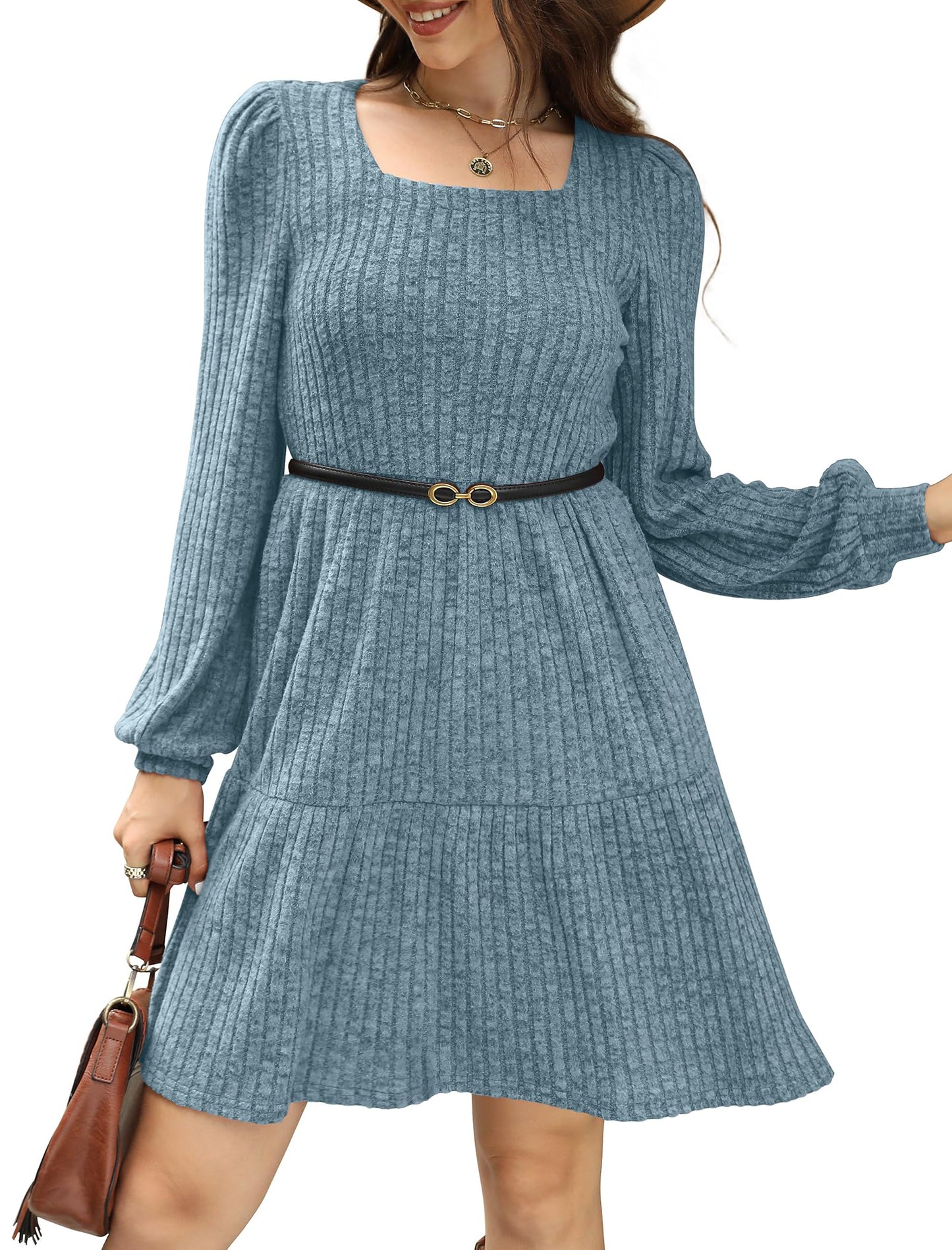 Casual Babydoll Sweater Dress