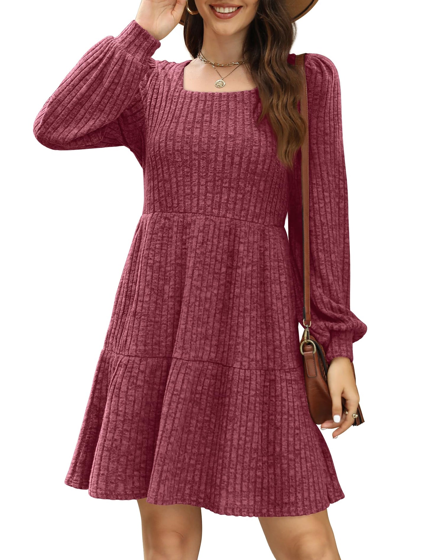 Casual Babydoll Sweater Dress