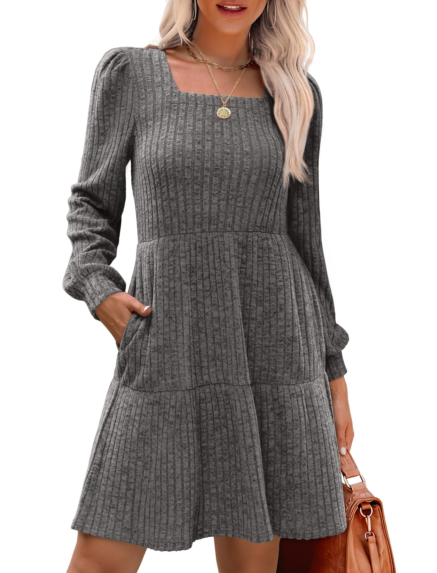 Casual Babydoll Sweater Dress