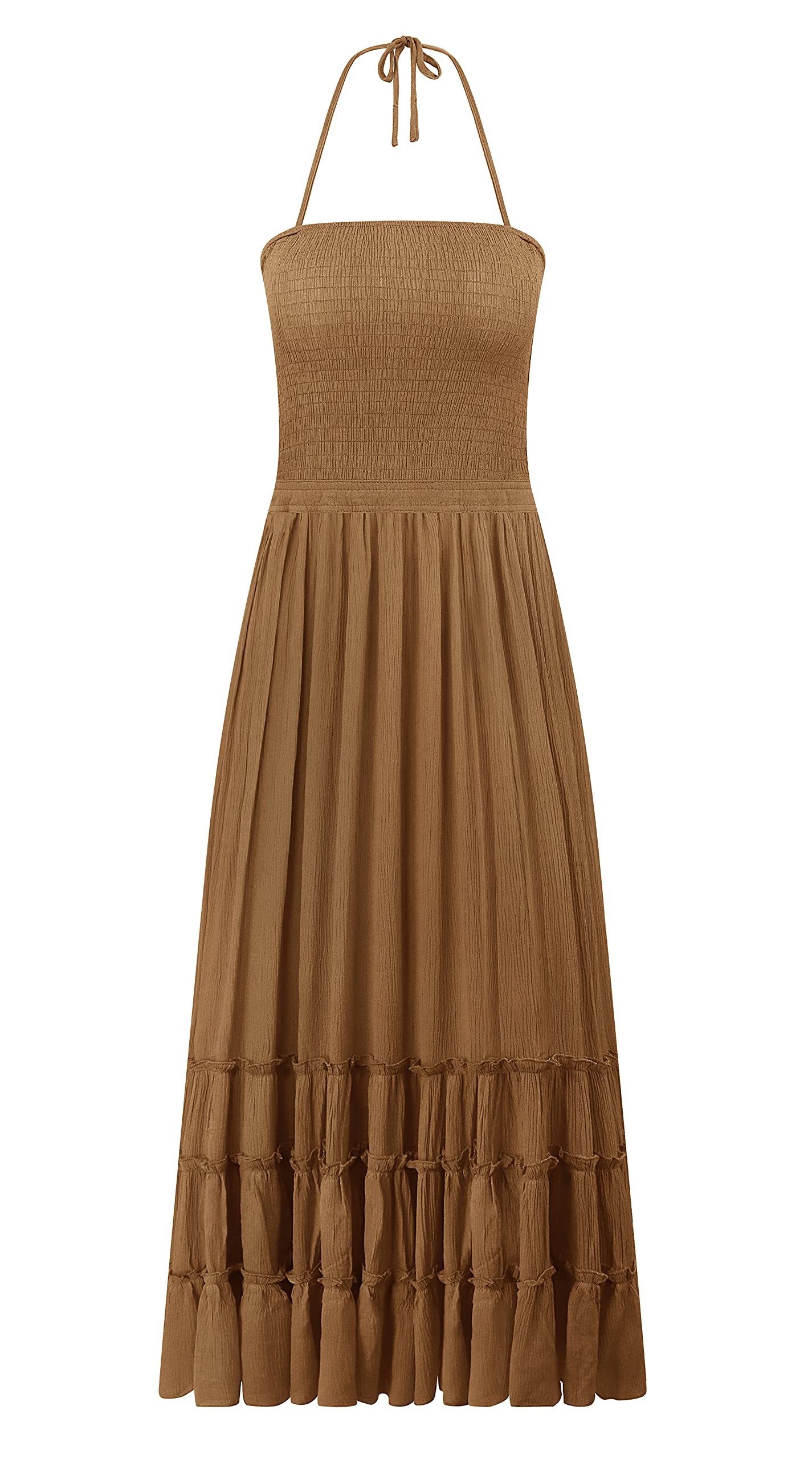 R.Vivimos Womens Summer Boho Sexy Backless Long Dresses