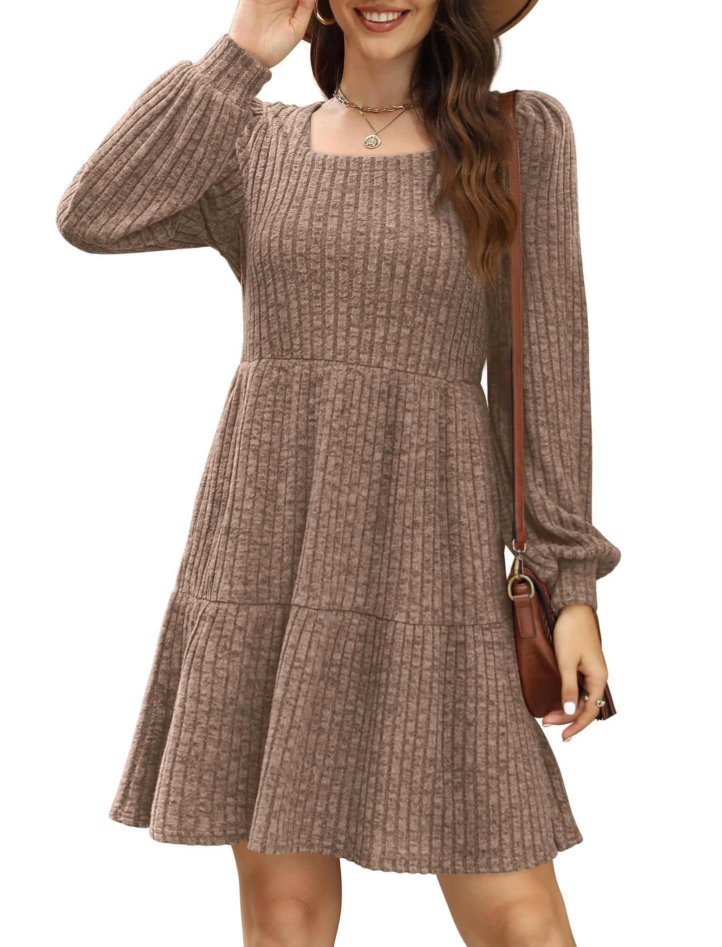 Casual Babydoll Sweater Dress