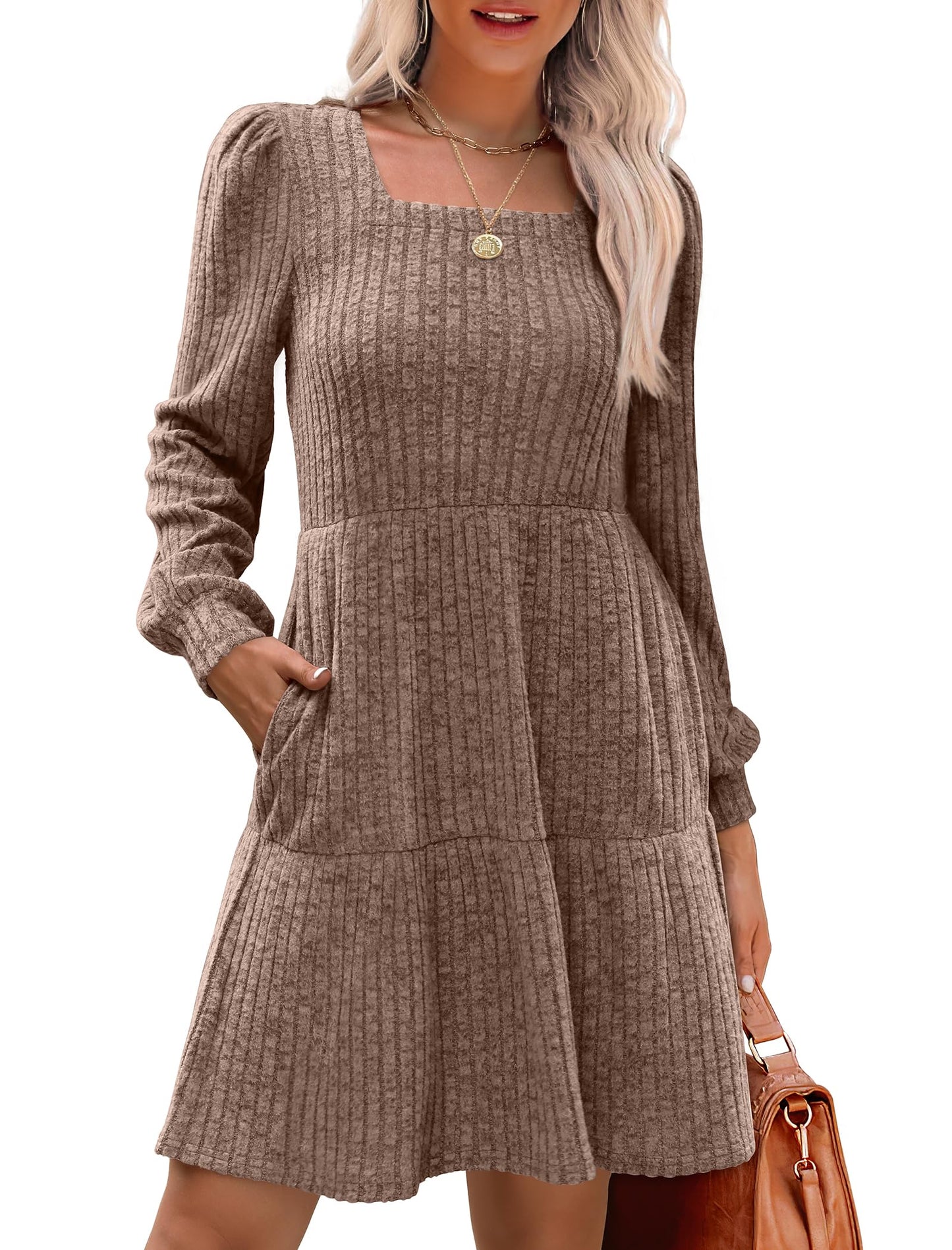 Casual Babydoll Sweater Dress