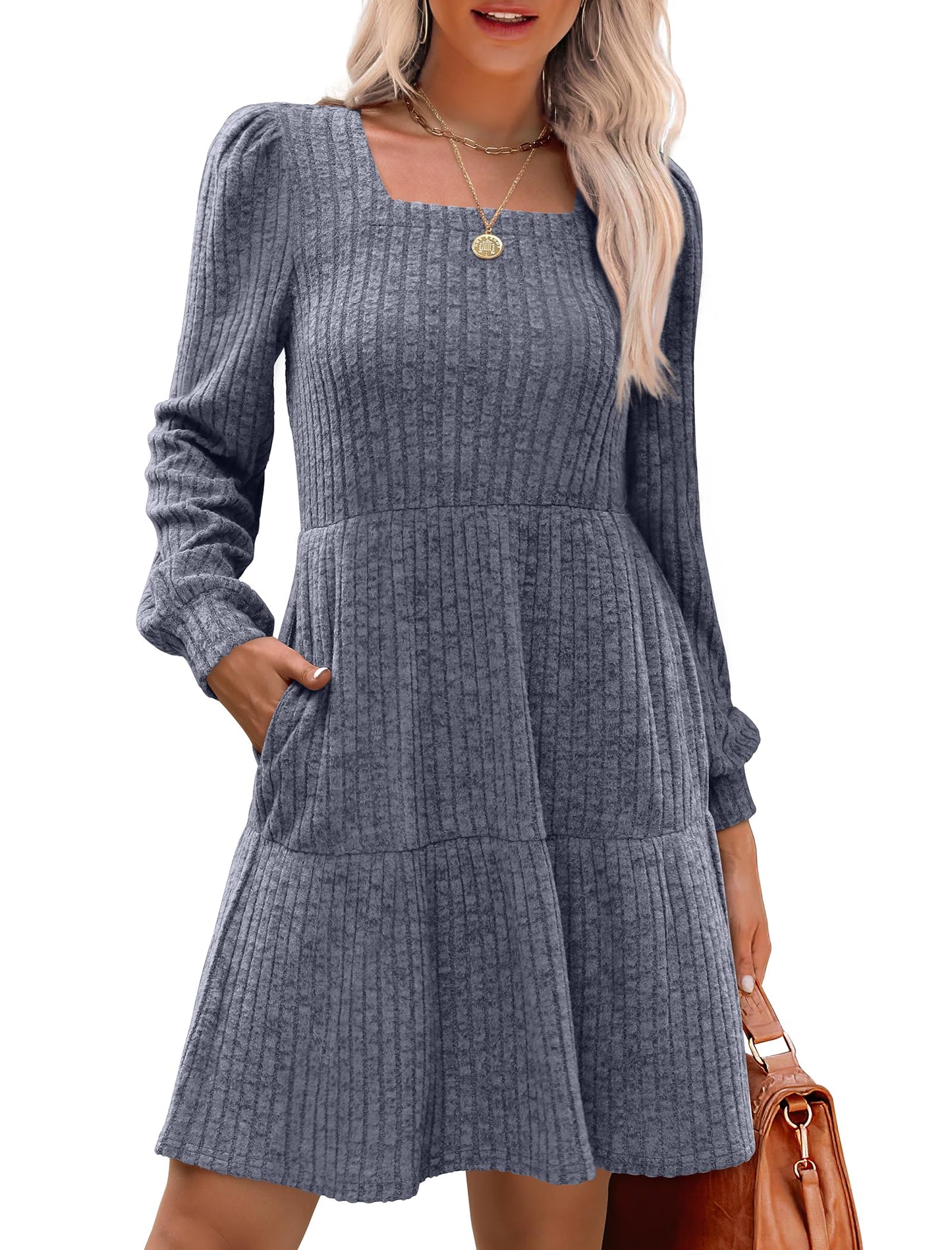 Casual Babydoll Sweater Dress