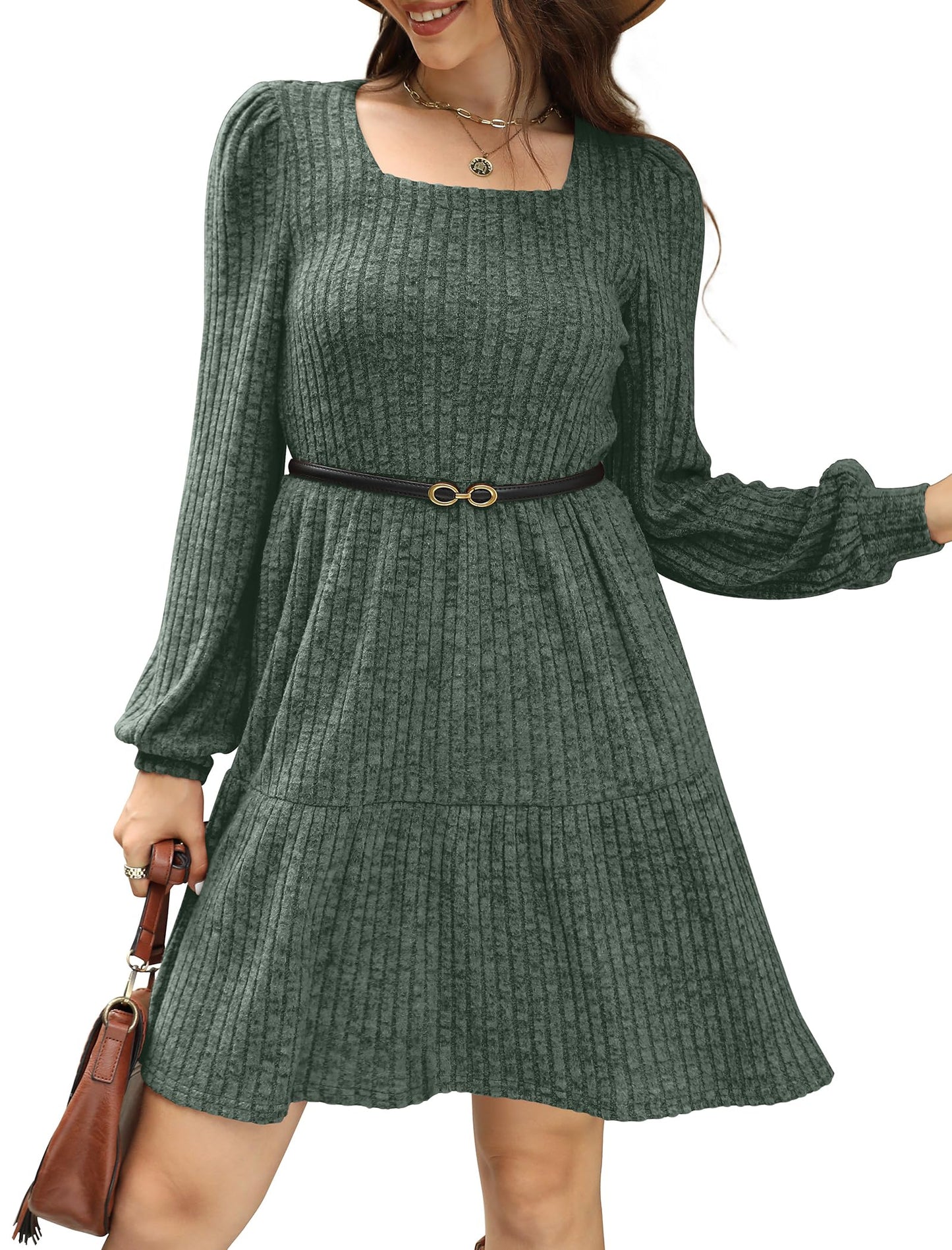 Casual Babydoll Sweater Dress