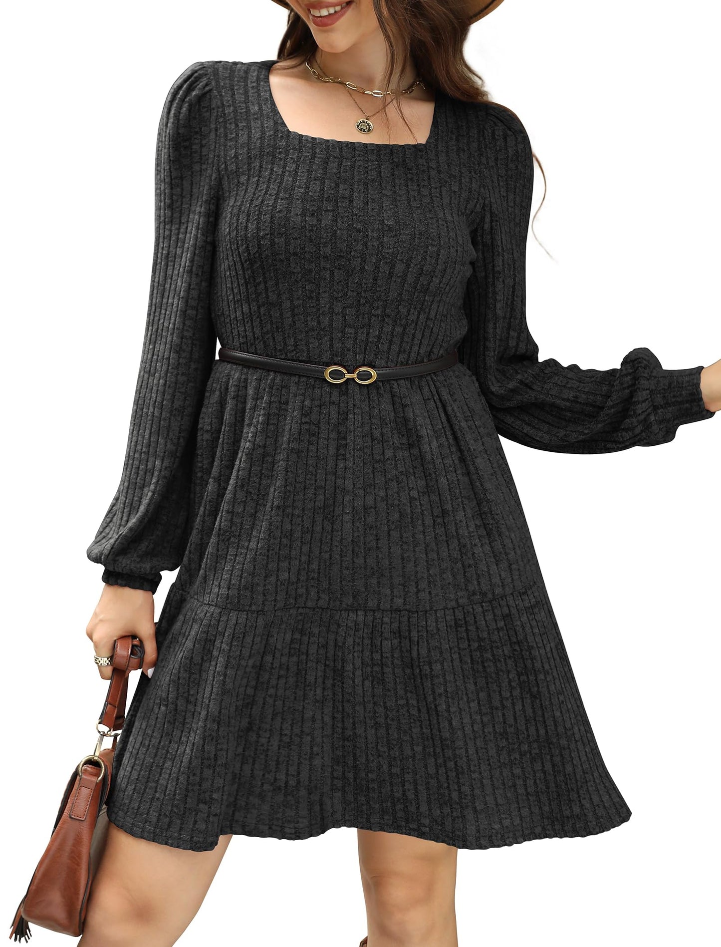 Casual Babydoll Sweater Dress