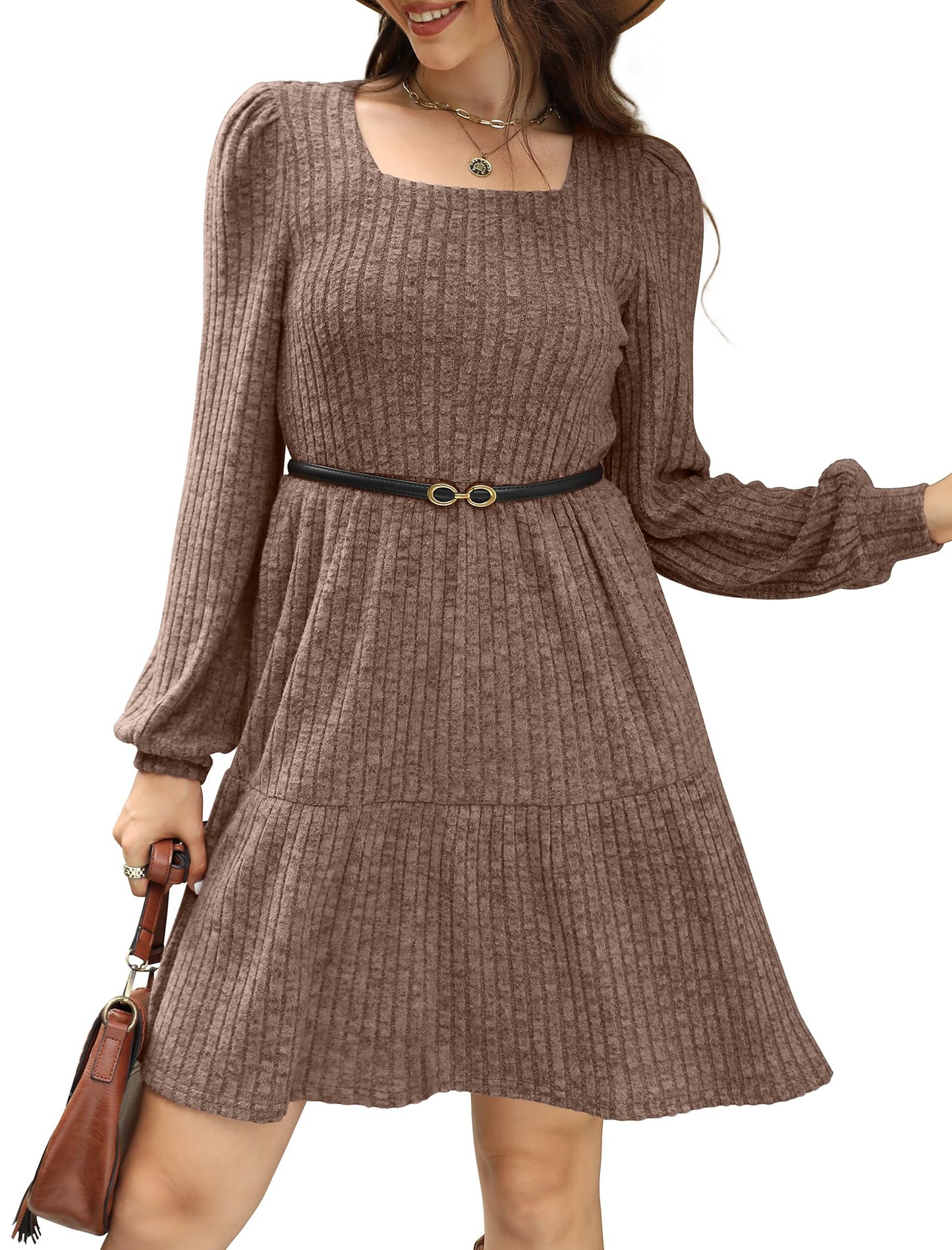 Casual Babydoll Sweater Dress