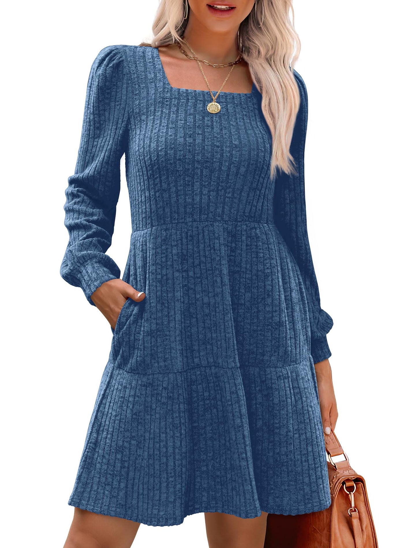 Casual Babydoll Sweater Dress