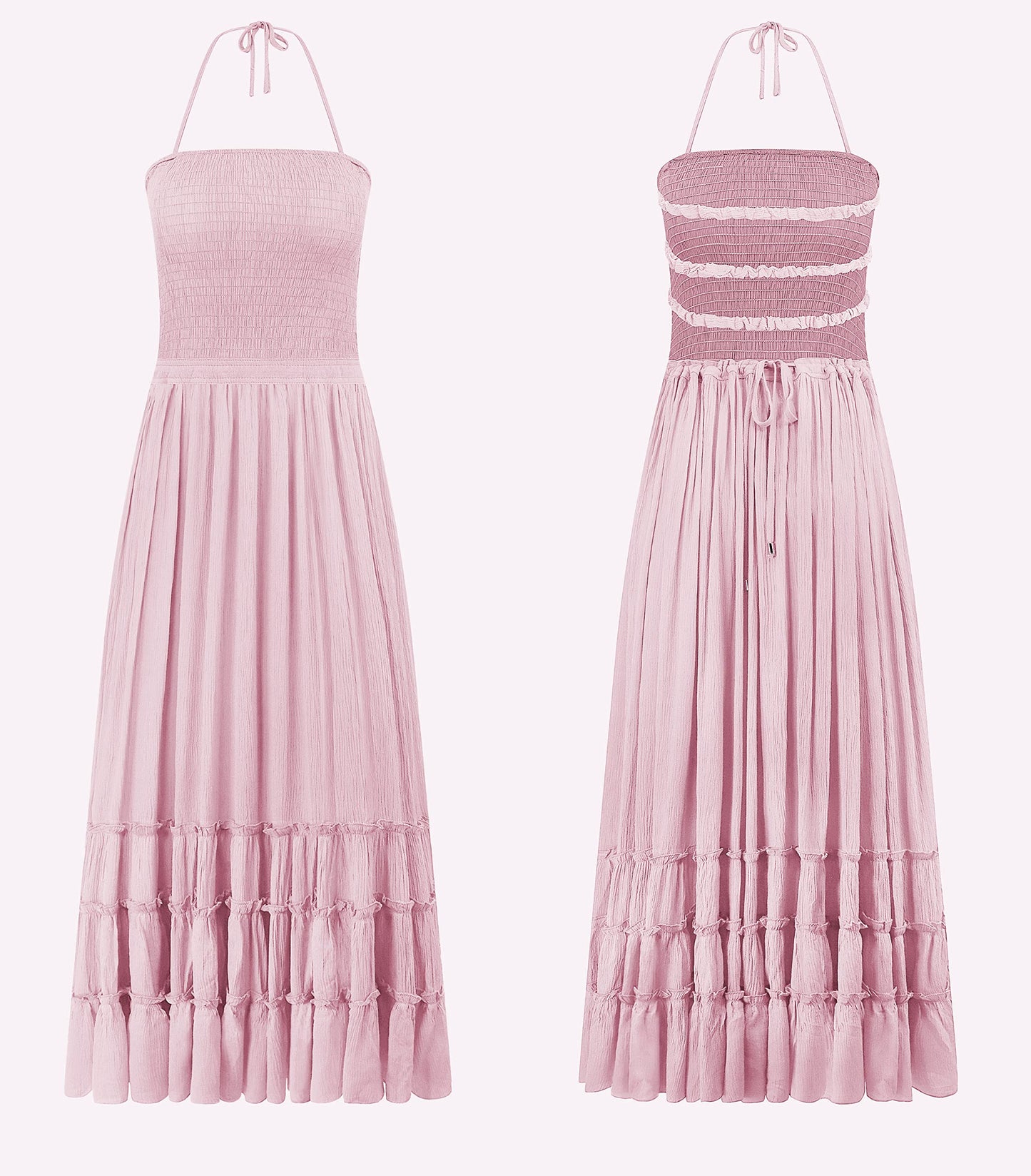 R.Vivimos Womens Summer Boho Sexy Backless Long Dresses