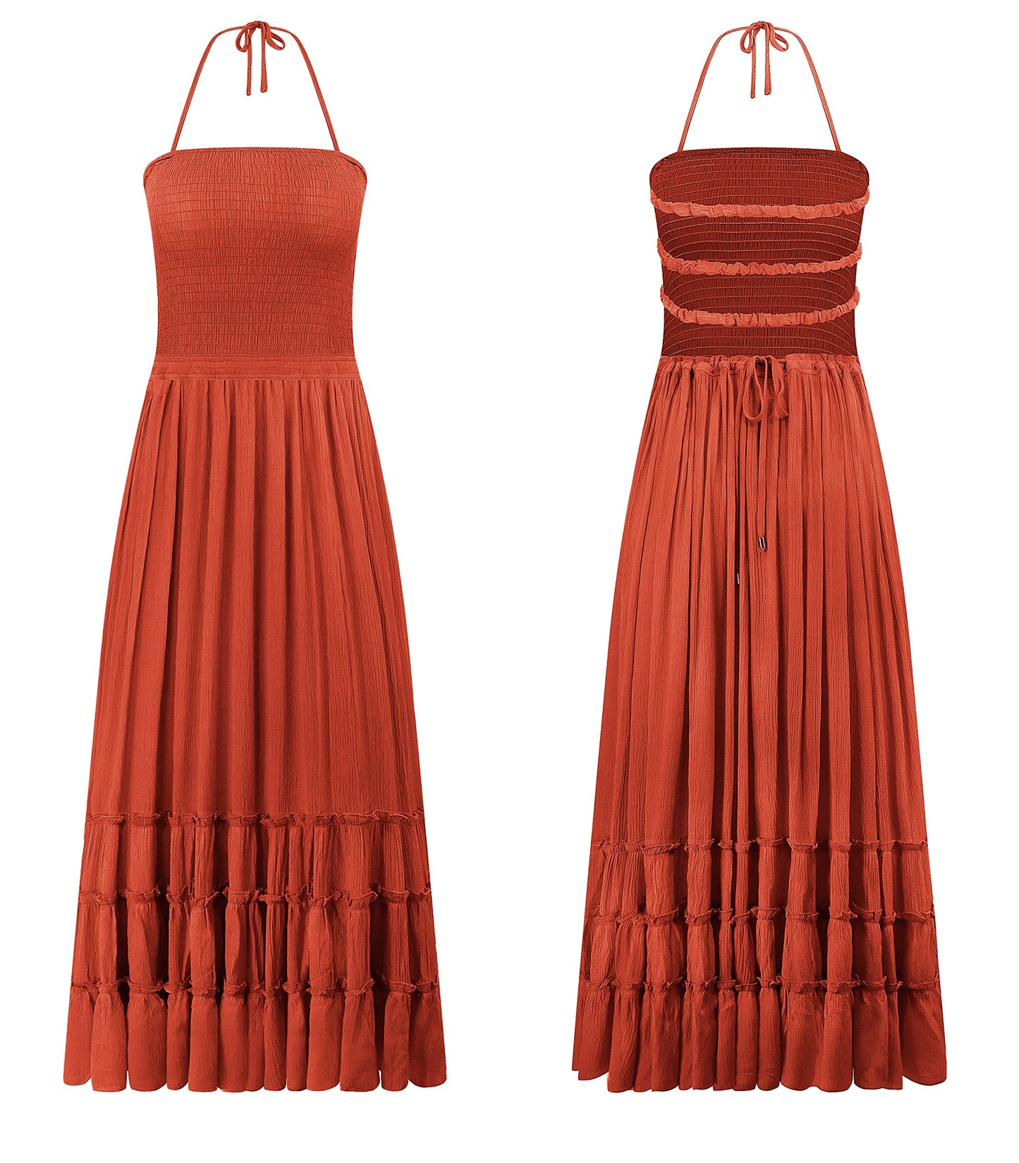 R.Vivimos Womens Summer Boho Sexy Backless Long Dresses