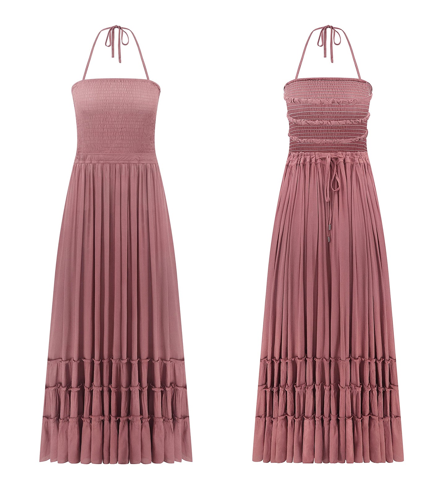 R.Vivimos Womens Summer Boho Sexy Backless Long Dresses